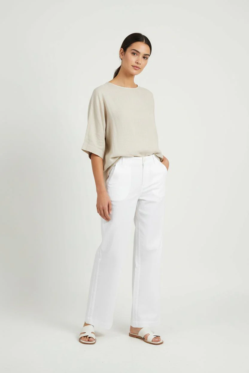 Pantalon Large Blanc - Taille S/36