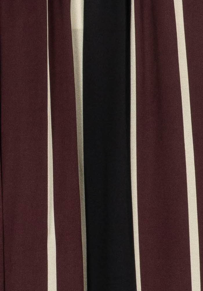 Pantalon Large Bordeaux Noir et Beige - Taille L/40 - Image 3