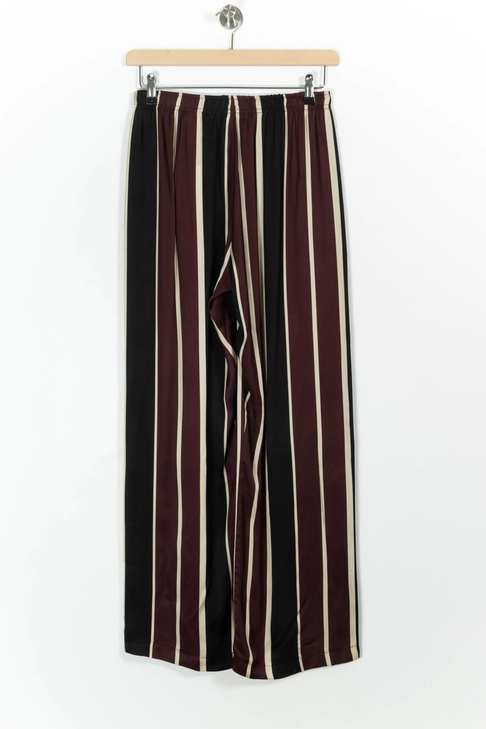 Pantalon Large Bordeaux Noir et Beige - Taille L/40 - Image 4