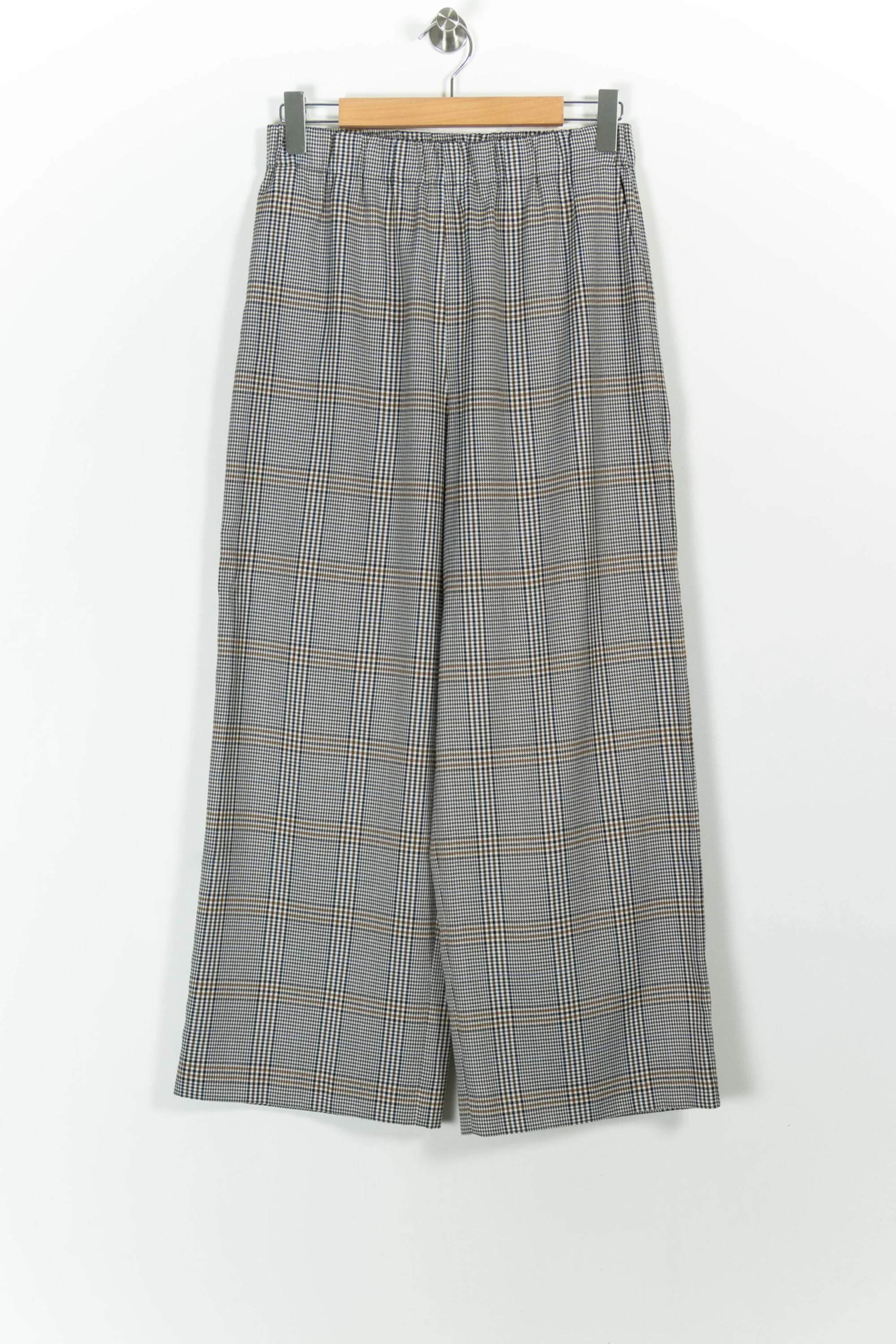 Pantalon Large Gris à Carreaux - Taille M/38 - Image 2
