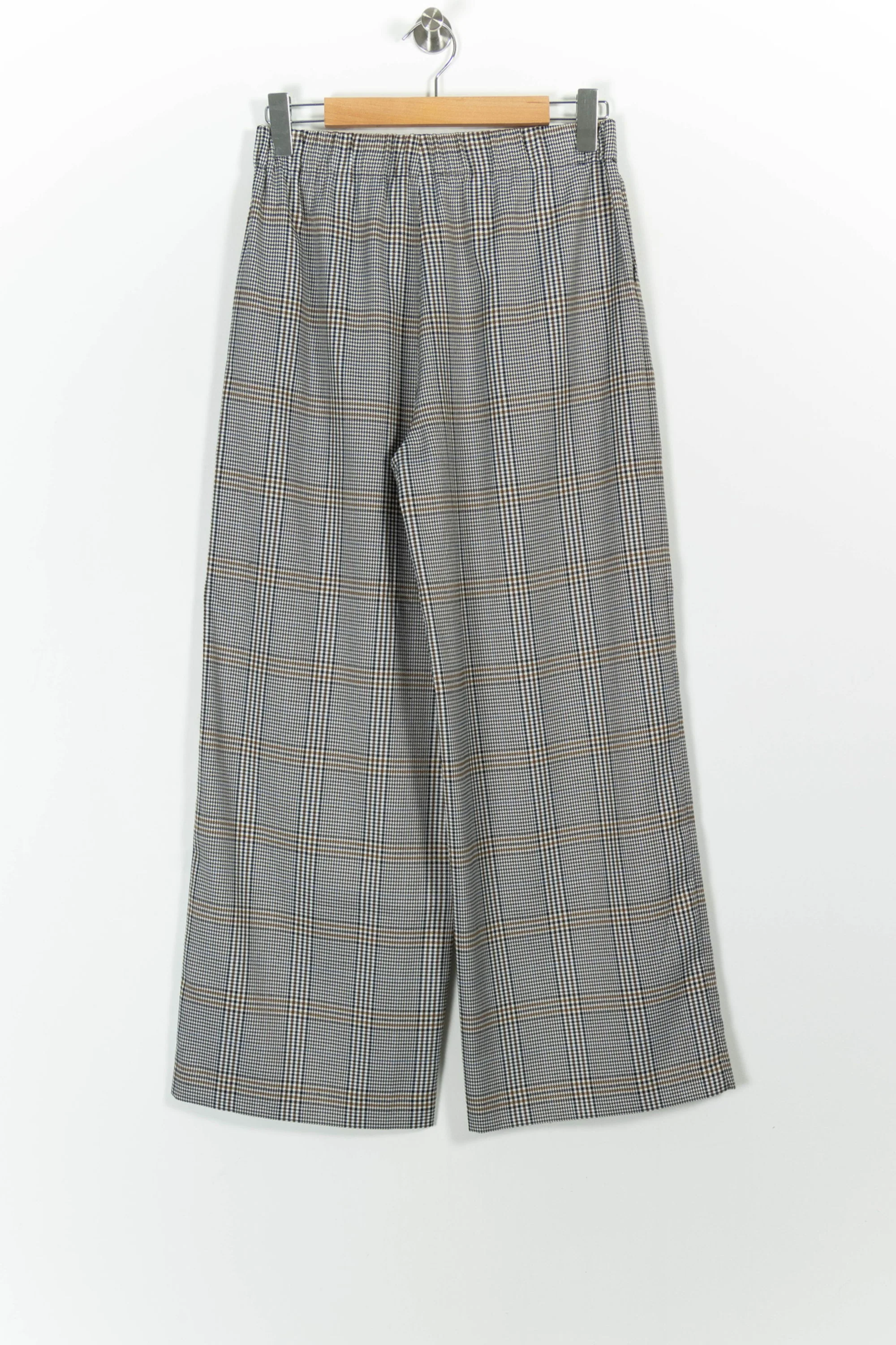Pantalon Large Gris à Carreaux - Taille M/38 - Image 4