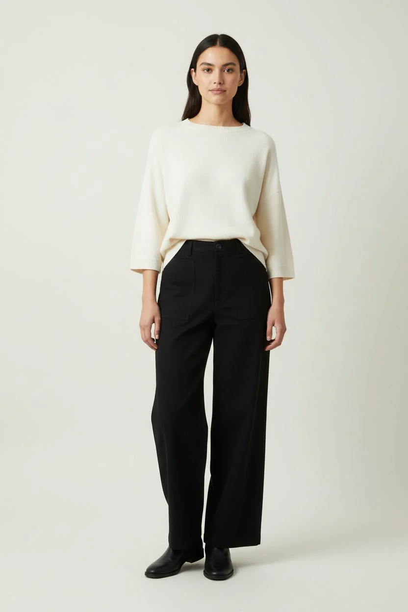 Pantalon Large Noir - Taille M/38