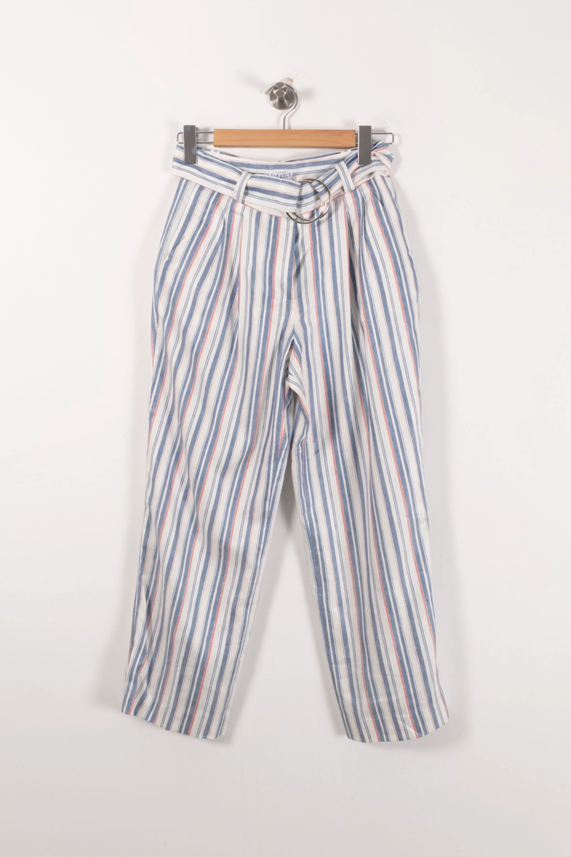 Pantalon Rayé Bleu et Blanc - Taille S/36 - Image 2