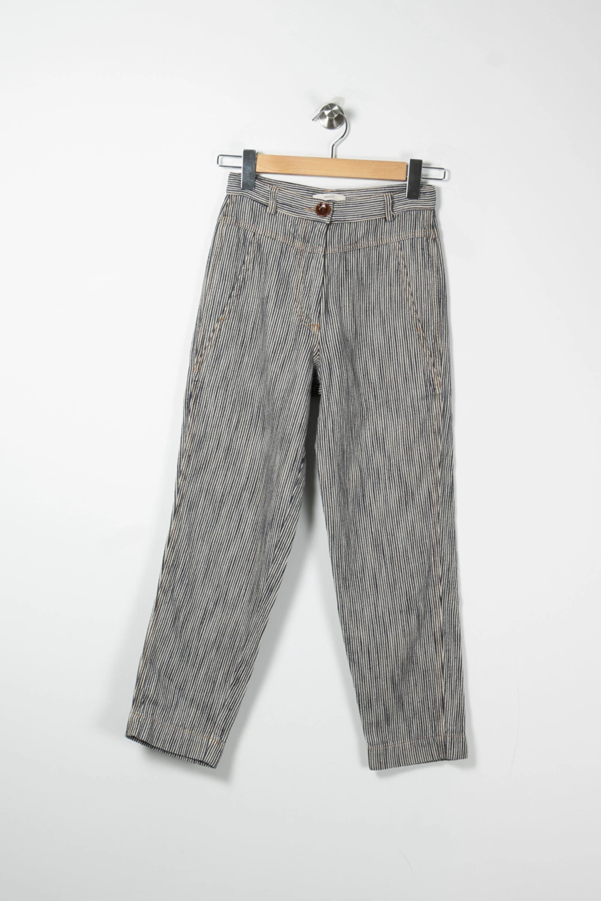 Pantalon Rayé Noir et Blanc - Taille XS/34 - Image 2