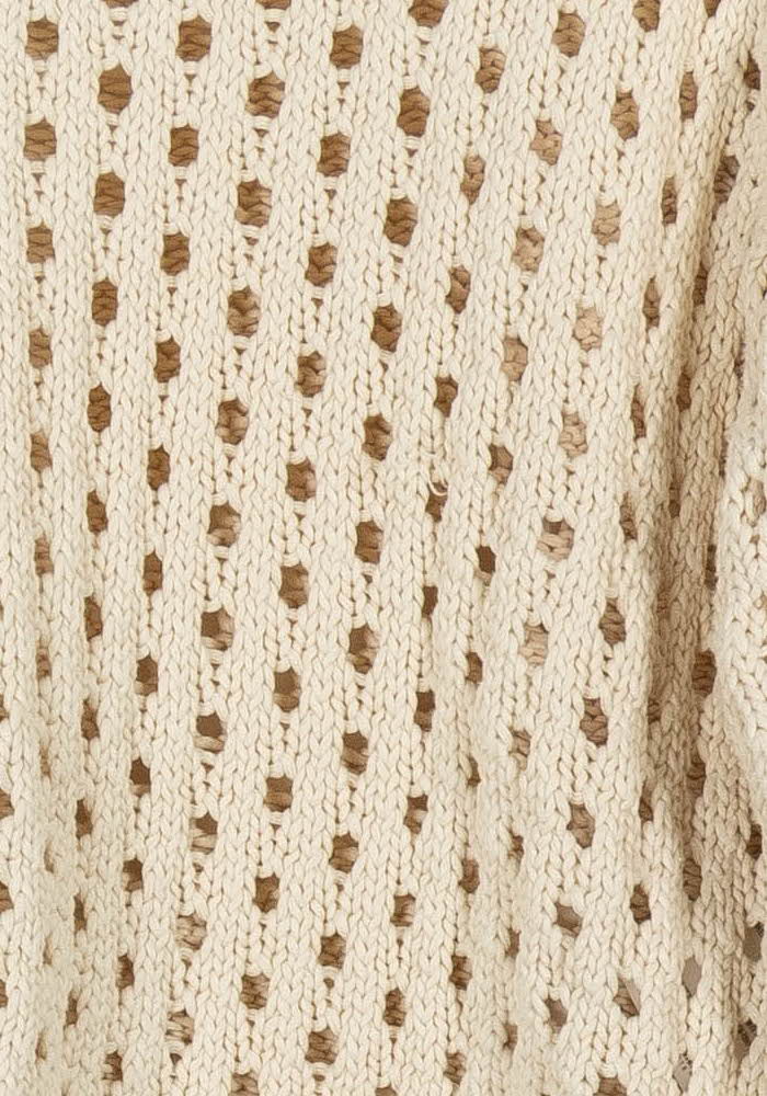 Pull ajouré Beige - Taille S/36 - Image 3