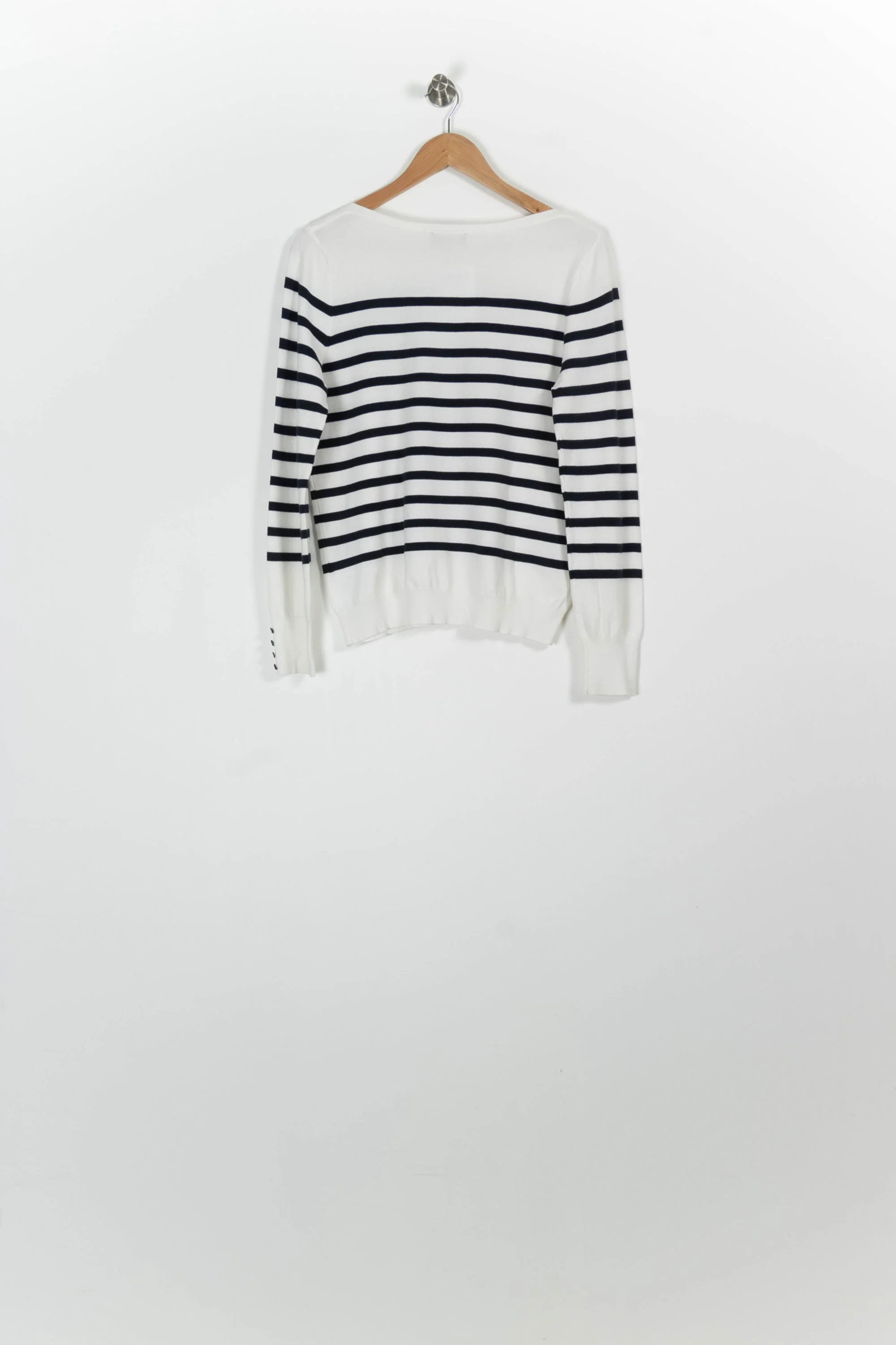Pull Blanc et Bleu Marine - Taille L/40 - Image 4