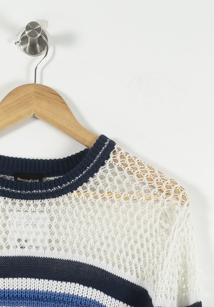 Pull Blanc et Bleu - Taille M/38 - Image 3