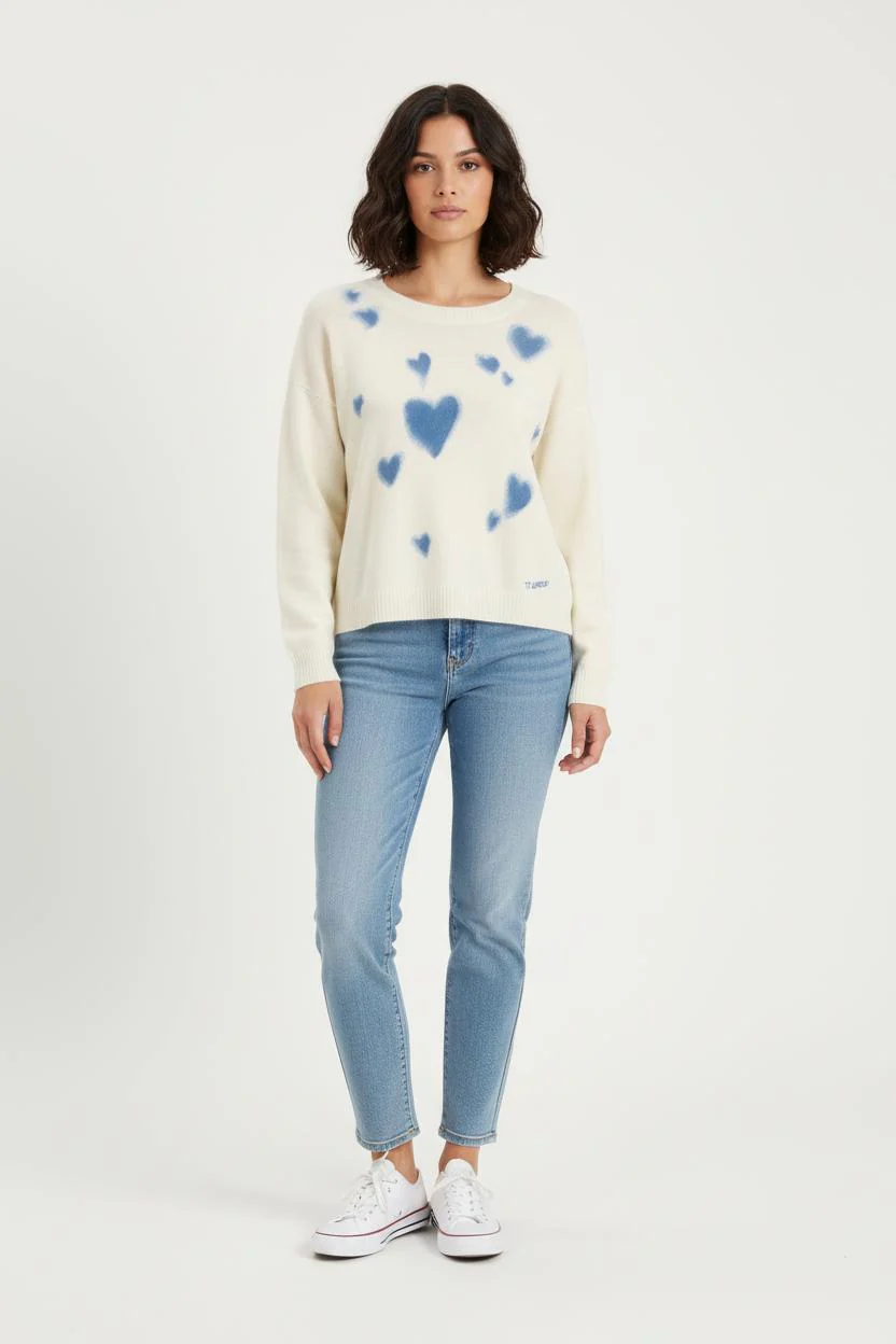 Pull Blanc et Bleu - Taille S/36