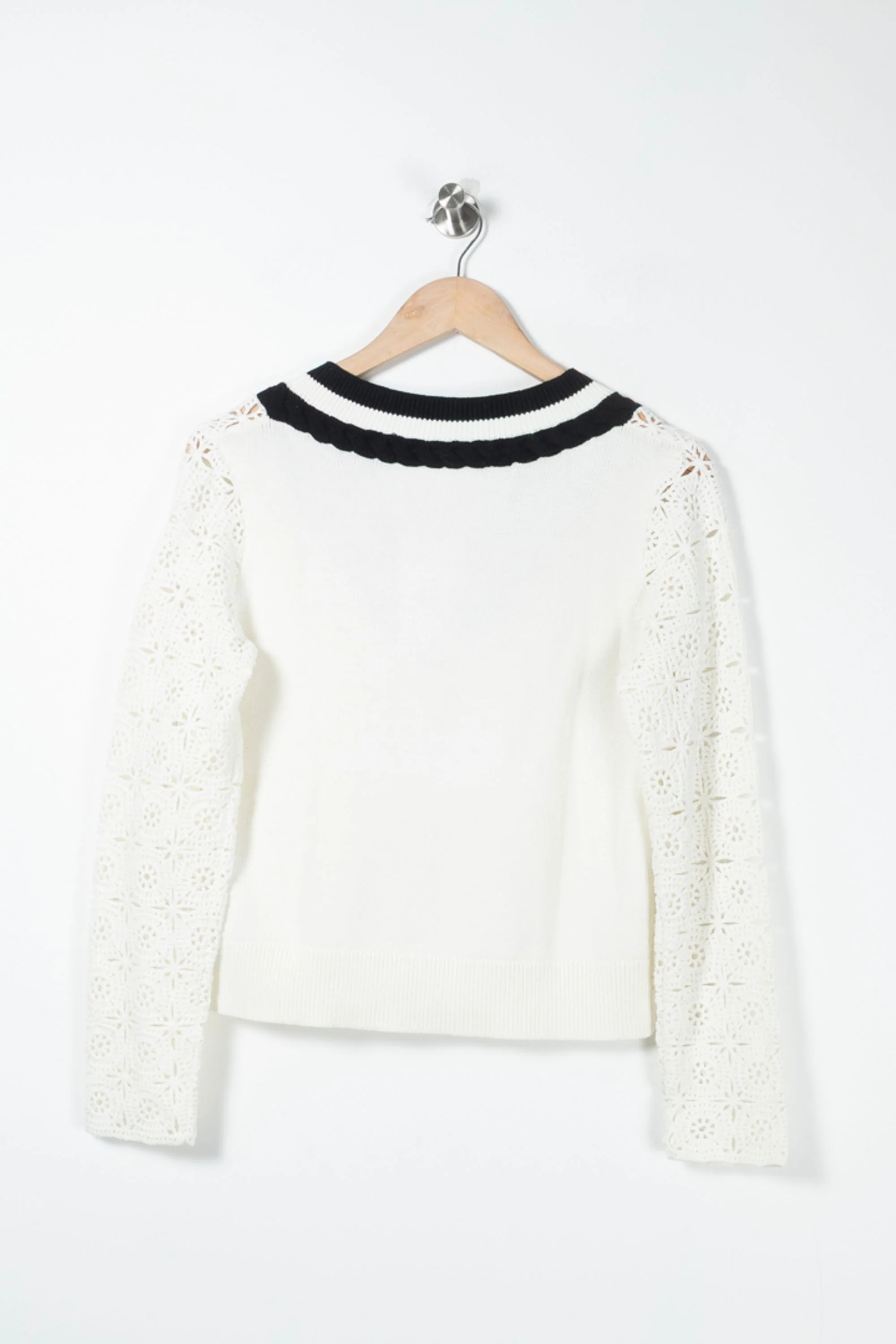 Pull Blanc et Noir - Taille S/36 - Image 4