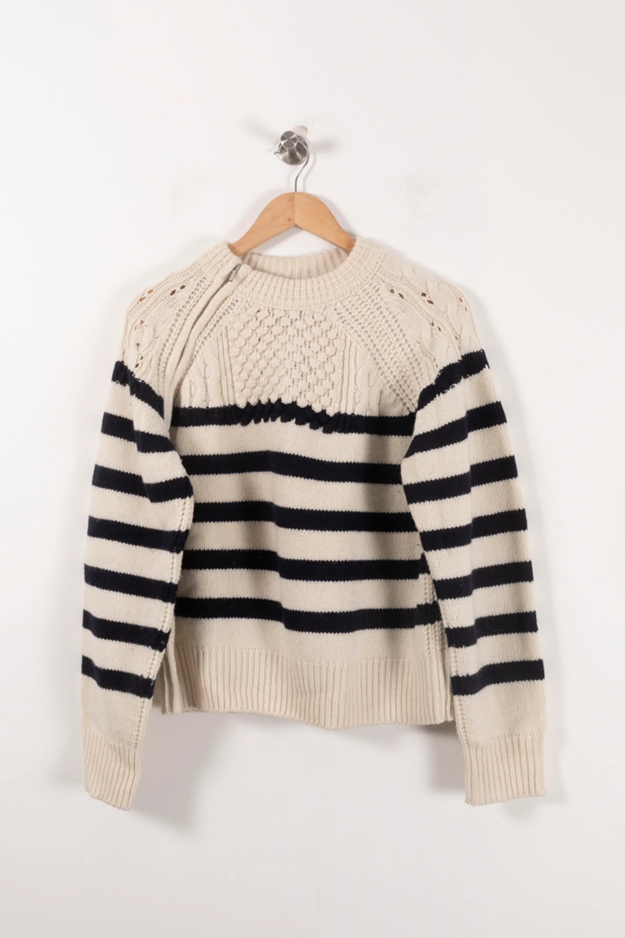 Pull Blanc et Noir - Taille S/36 - Image 2