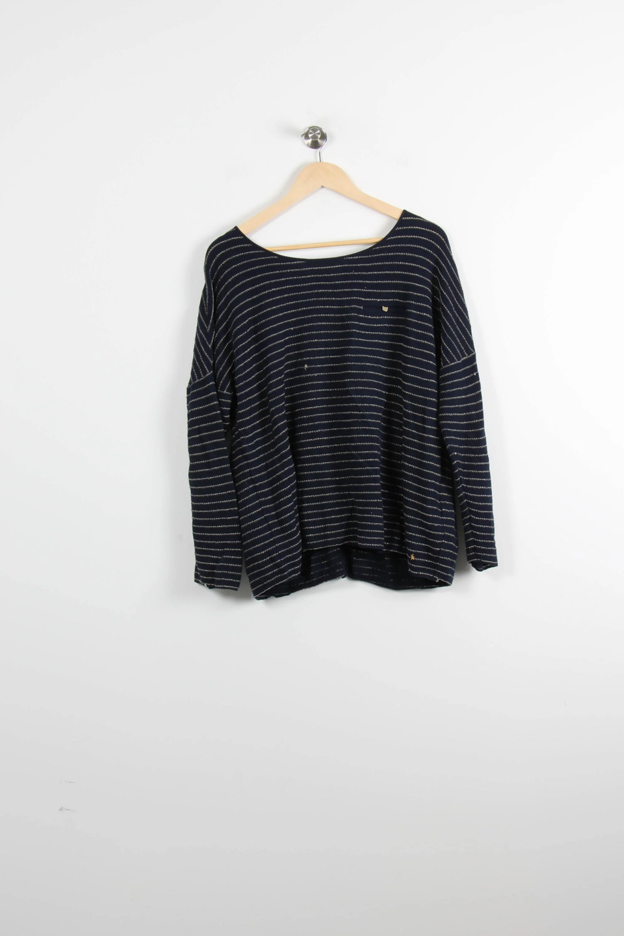 Pull Bleu à Rayures - Taille M/38 - Image 2
