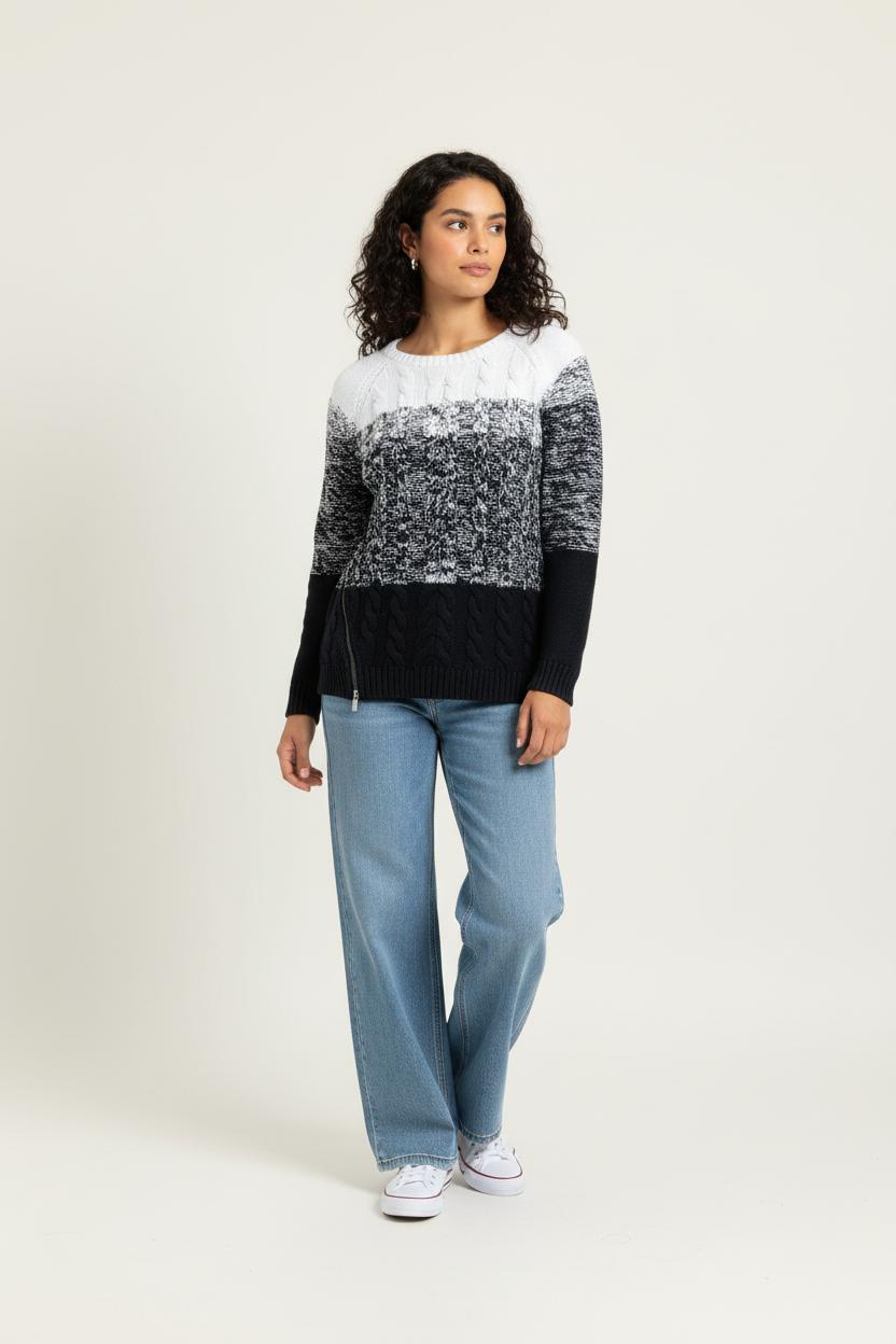 Pull Bleu et Blanc - Taille S/36