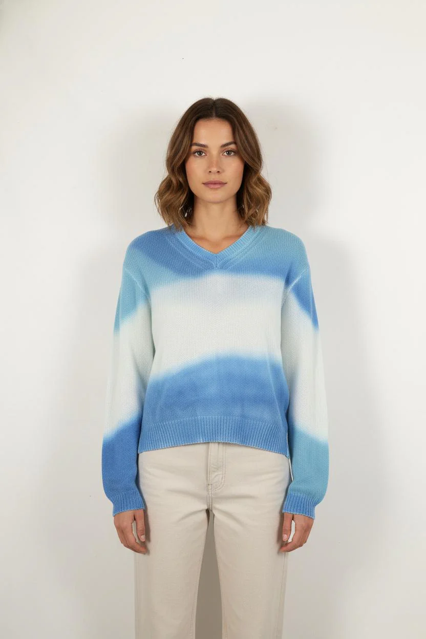 Pull Bleu et Blanc - Taille XS/34