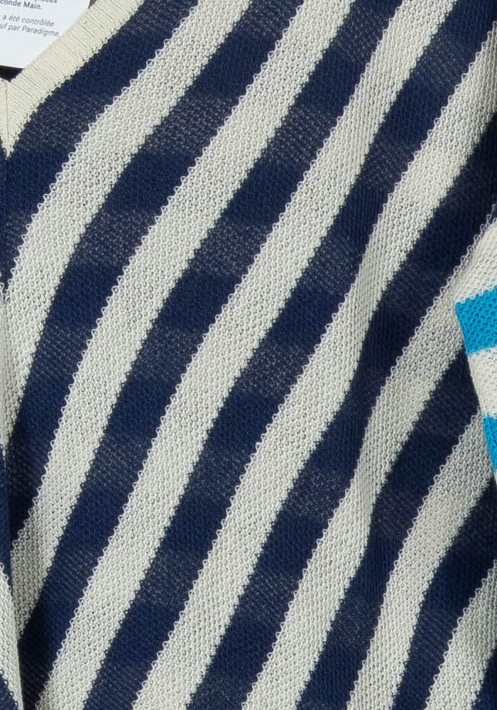 Pull Bleu et Blanc - Taille XS/34 - Image 3