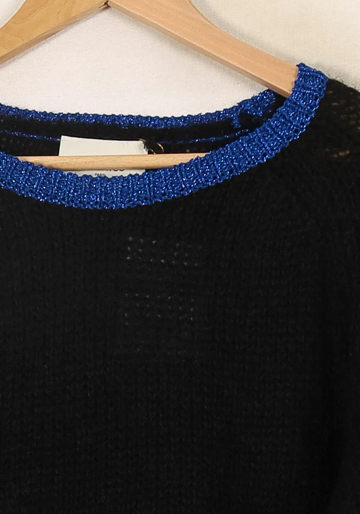 Pull Bleu et Noir - Taille S/36 - Image 3