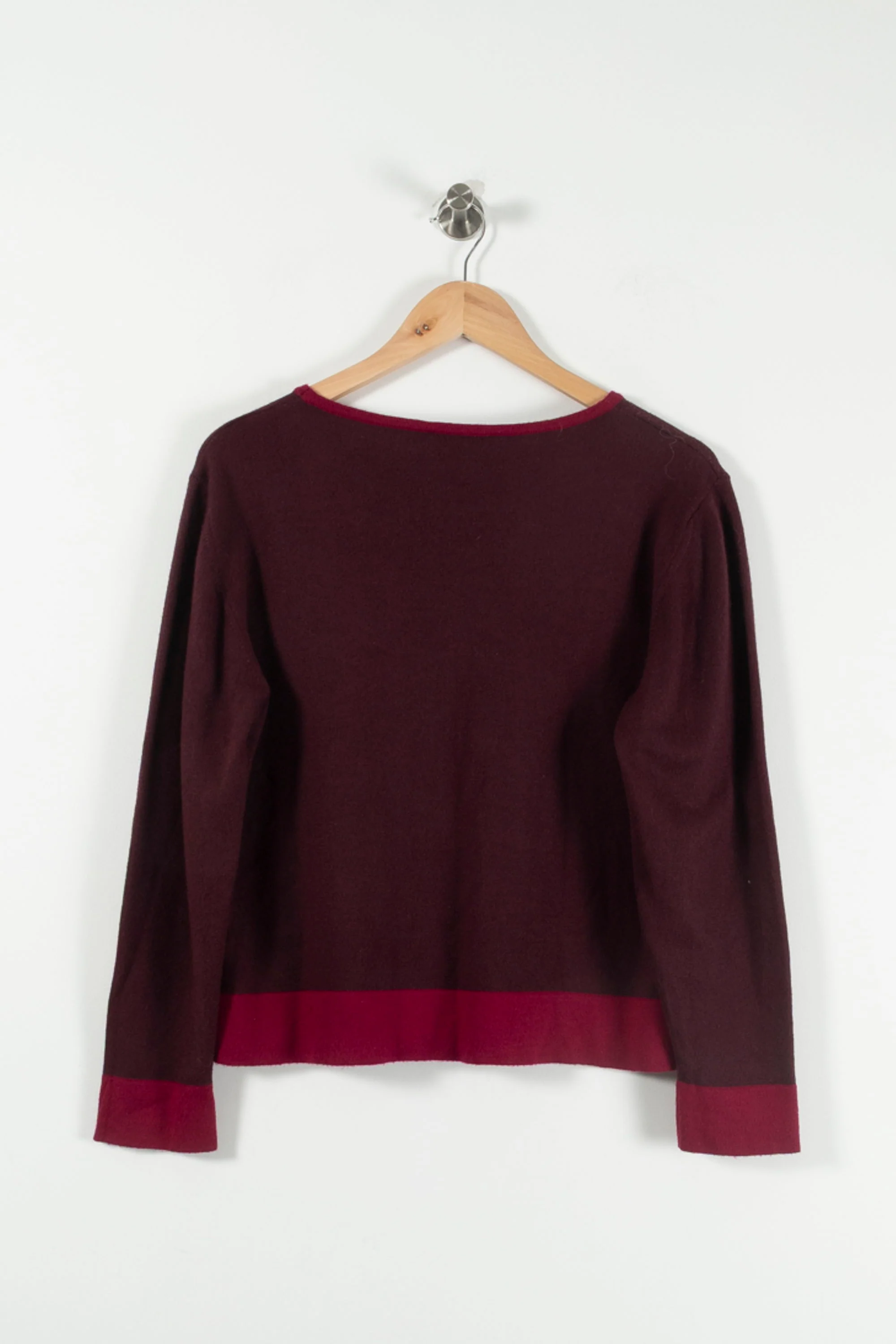 Pull Bordeaux et Rouge - Taille XXXL/46 - Image 4