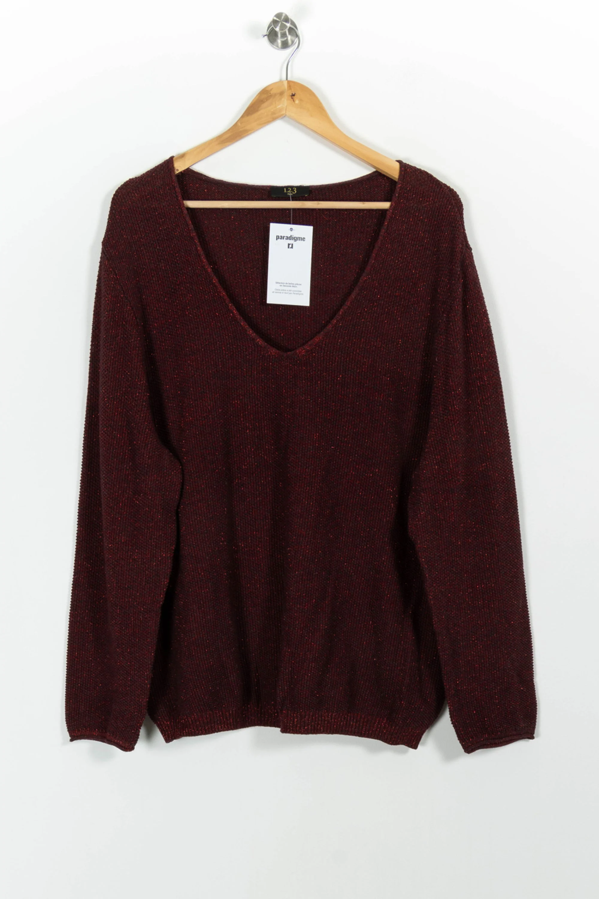 Pull Bordeaux - Taille L/40 - Image 2