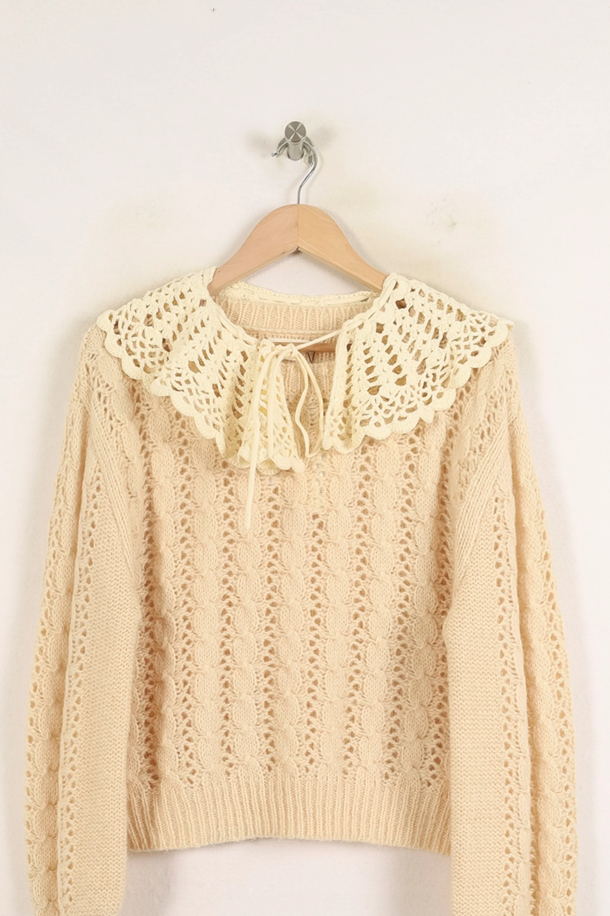 Pull Col Claudine Beige - Taille XS/34 - Image 2