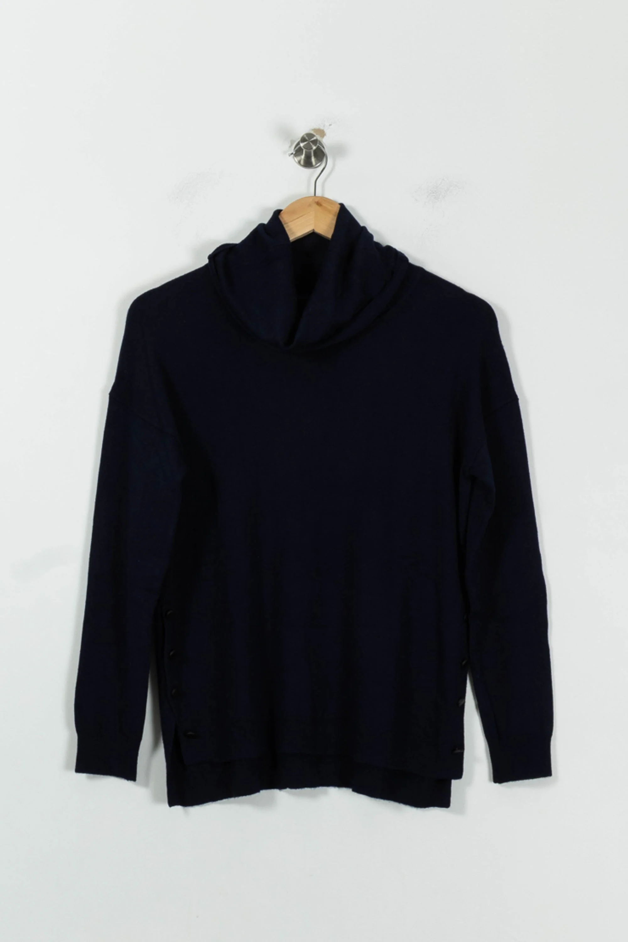Pull Col Roulé Bleu - Taille S/36 - Image 2