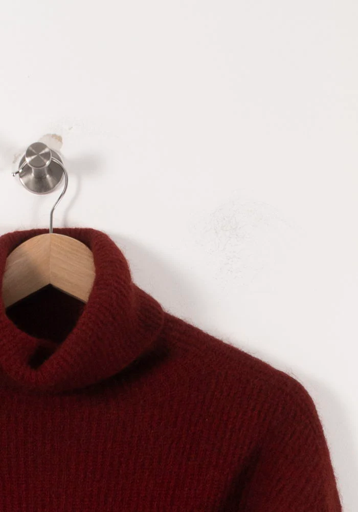 Pull Col Roulé Bordeaux - Taille XS/34 - Image 3