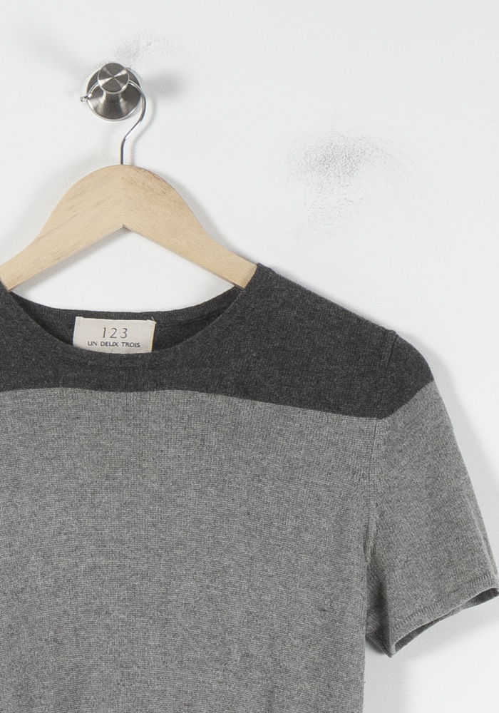 Pull Gris et Anthracite - Taille M/38 - Image 3