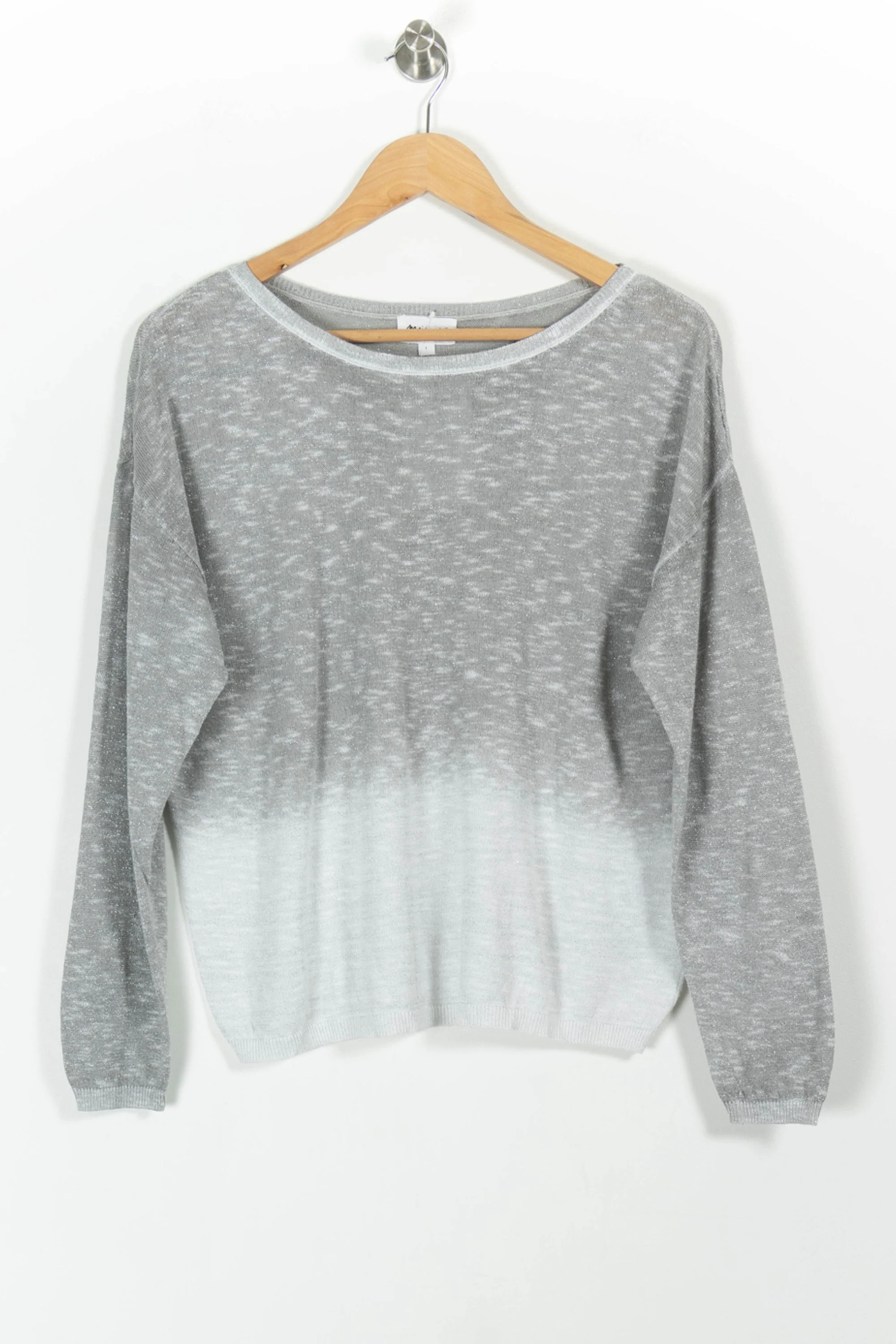 Pull Gris et Blanc - Taille L/40 - Image 2