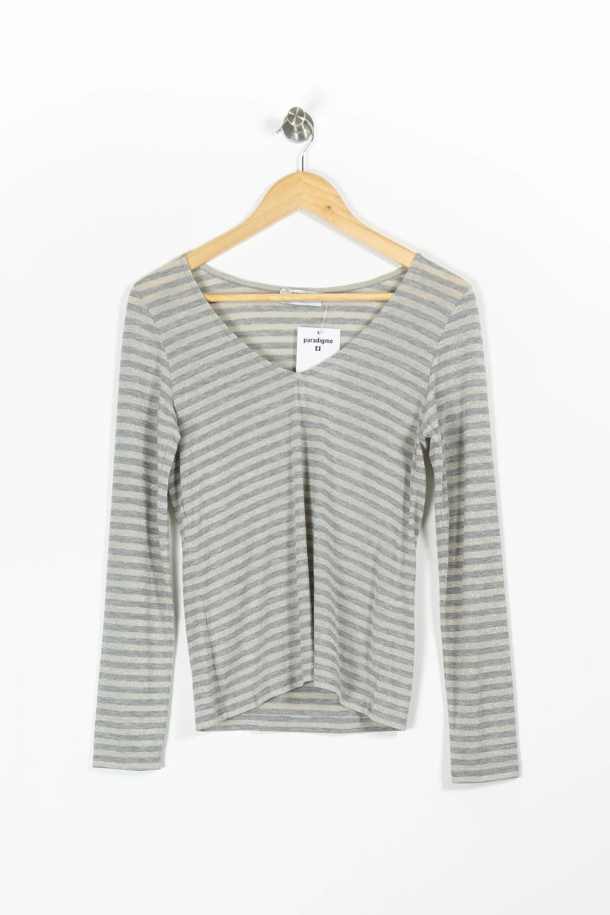 Pull Gris et Blanc - Taille M/38 - Image 2