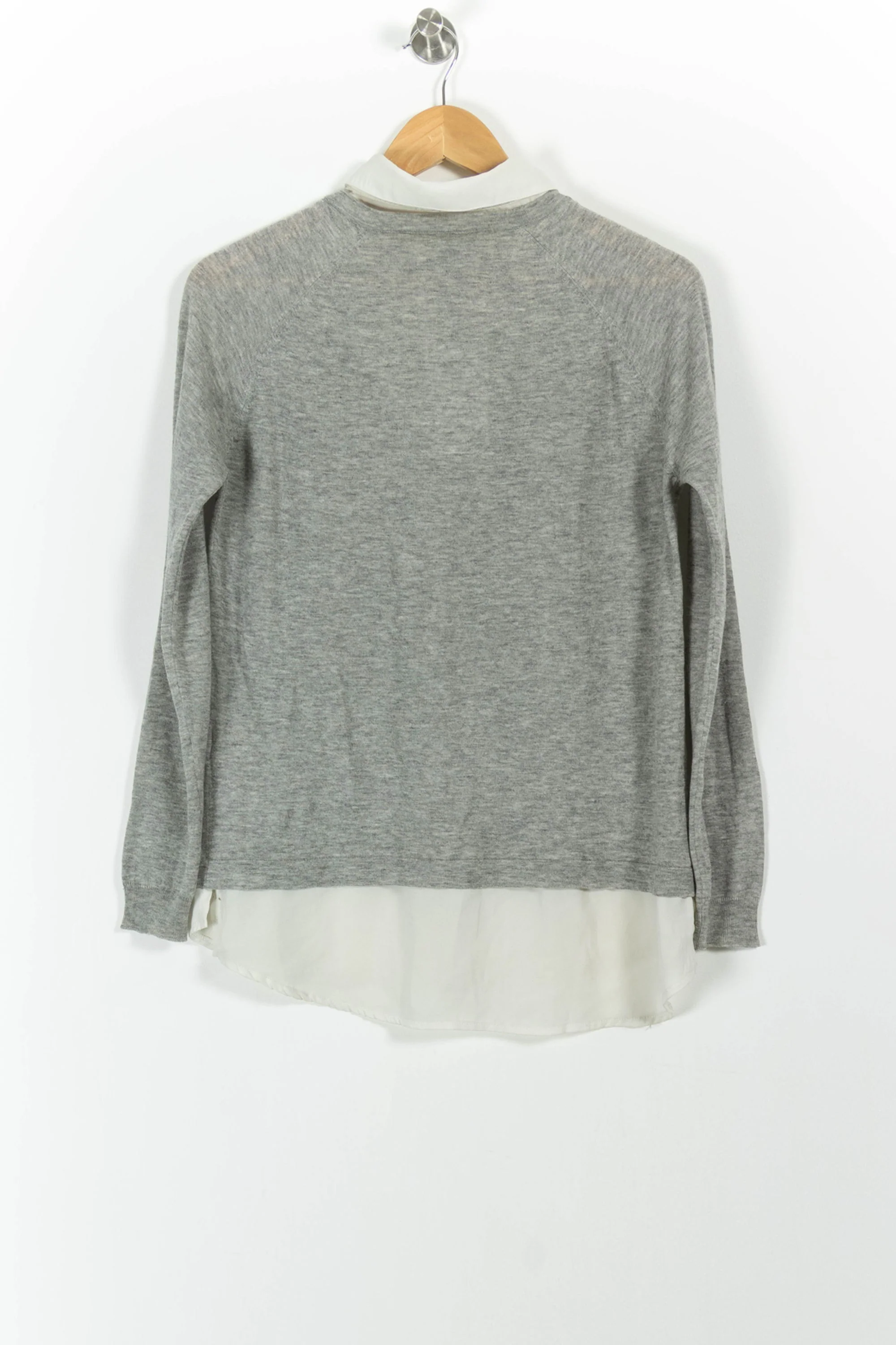 Pull Gris et Blanc - Taille S/36 - Image 4