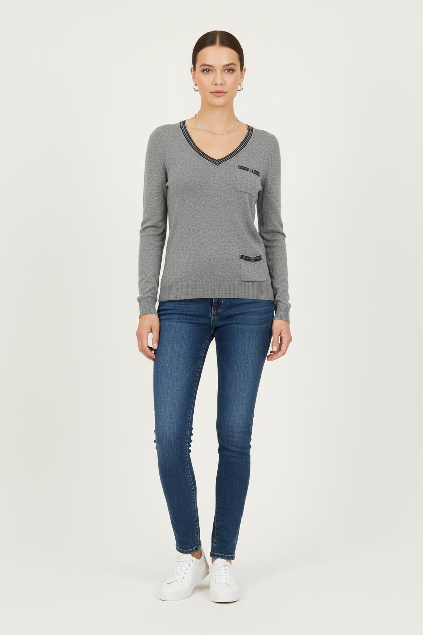 Pull Gris - Taille S/36
