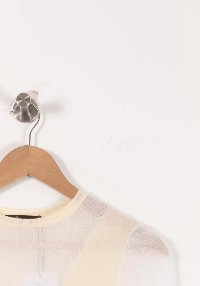 Pull Jaune et Blanc - Taille S/36 - Image 3