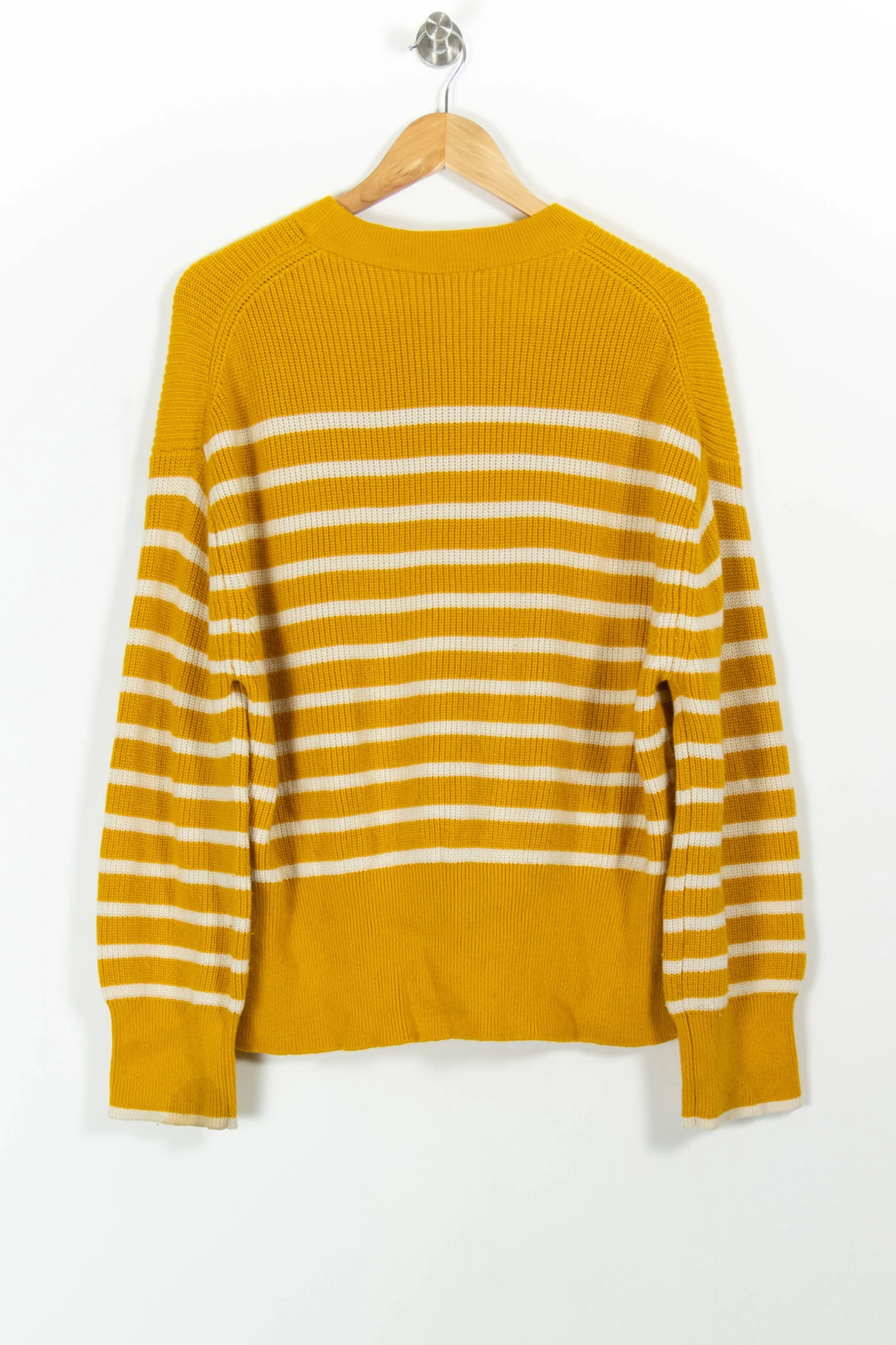 Pull jaune et blanc - Taille S/36 - Image 4