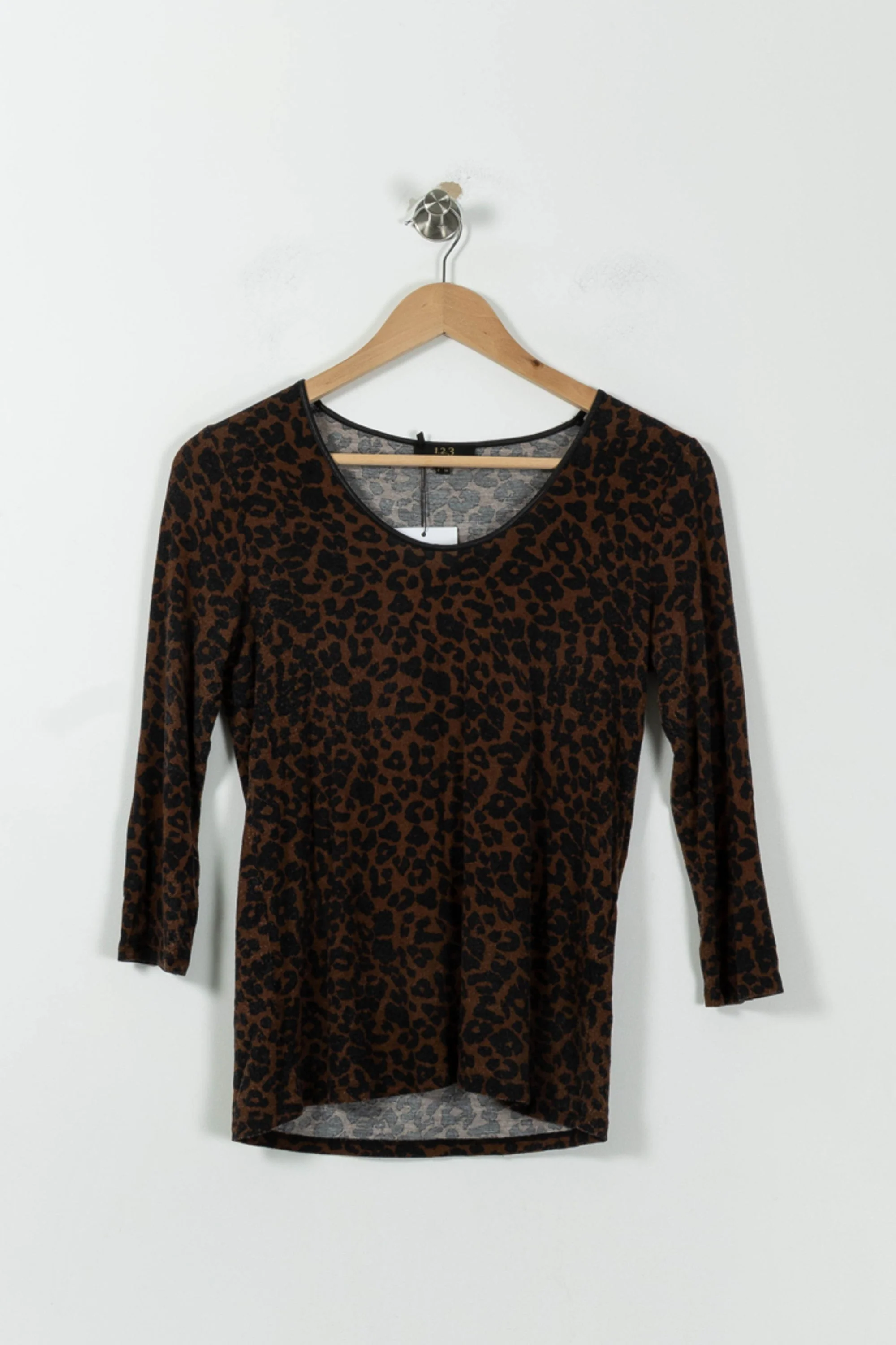 Pull Léopard Marron et Noir - Taille S/36 - Image 2