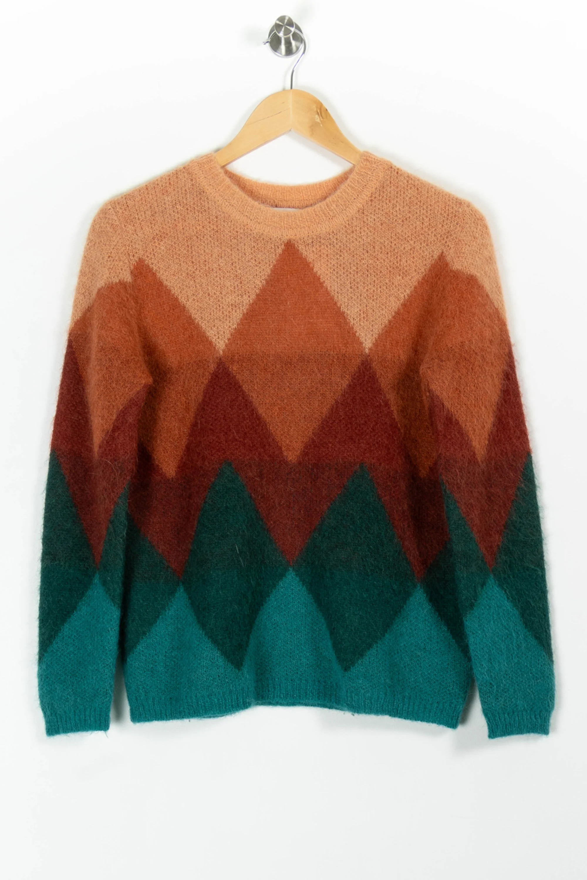 Pull Marron et Vert - Taille S/36 - Image 2