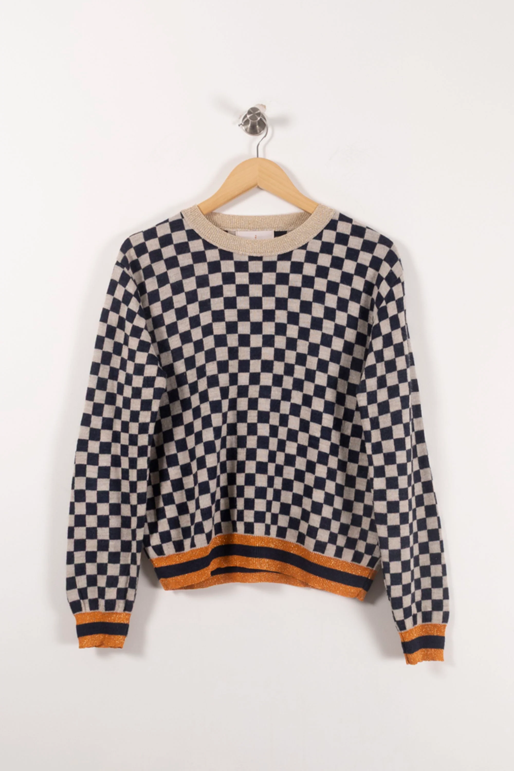 Pull Noir et Beige - Taille XL/42 - Image 2