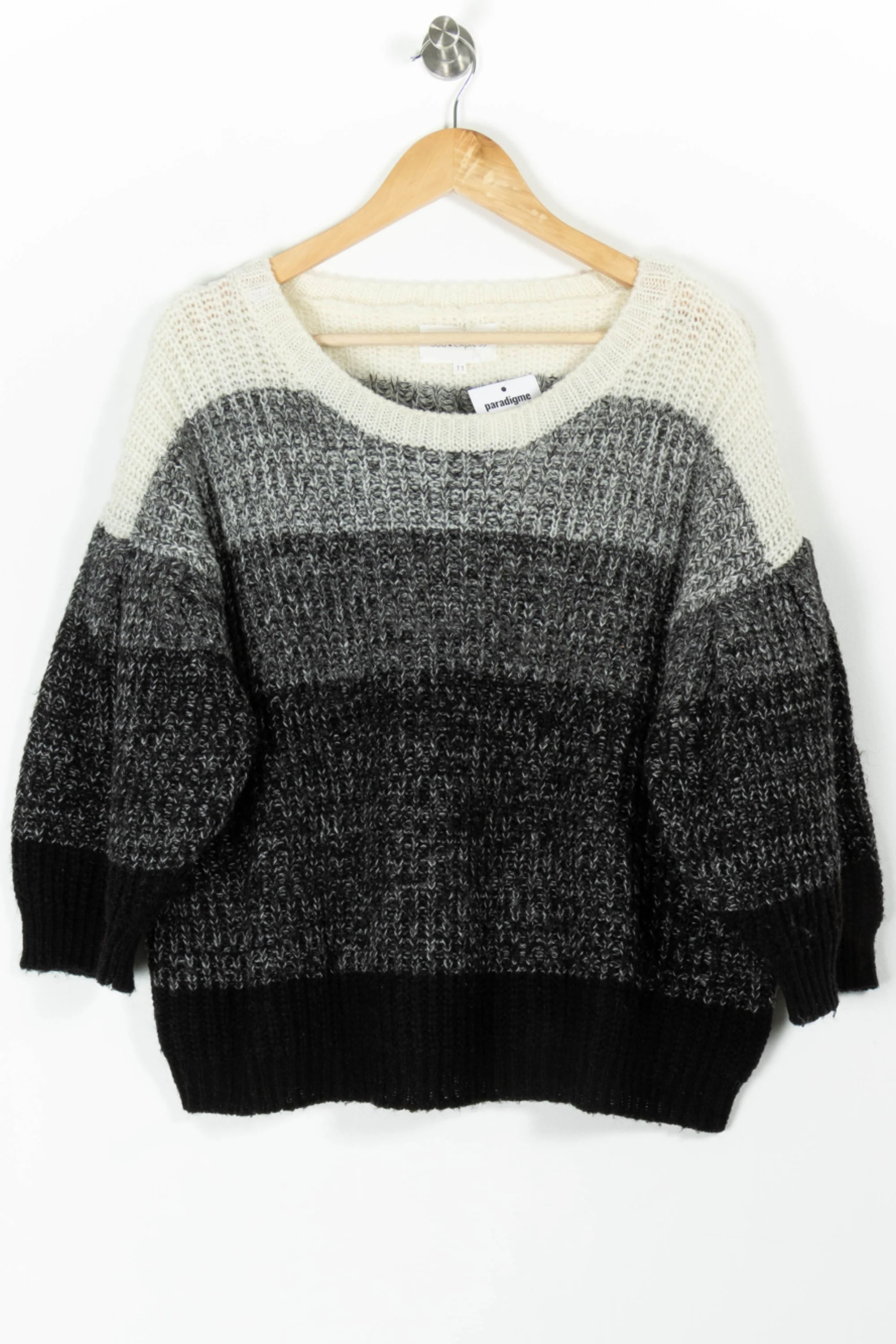 Pull Noir et Blanc - Taille S/36 - Image 2