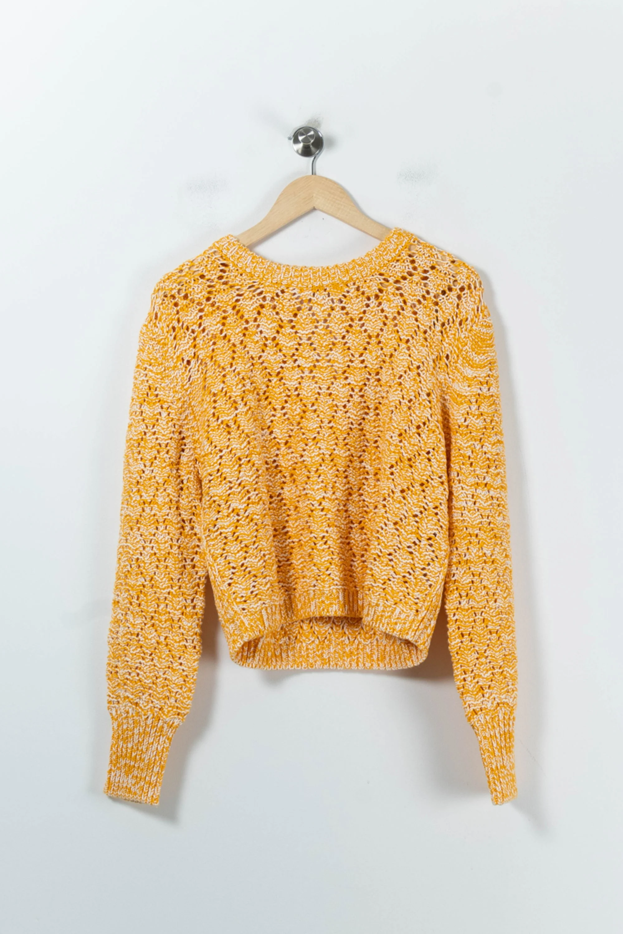 Pull Orange et Blanc - Taille L/40 - Image 2