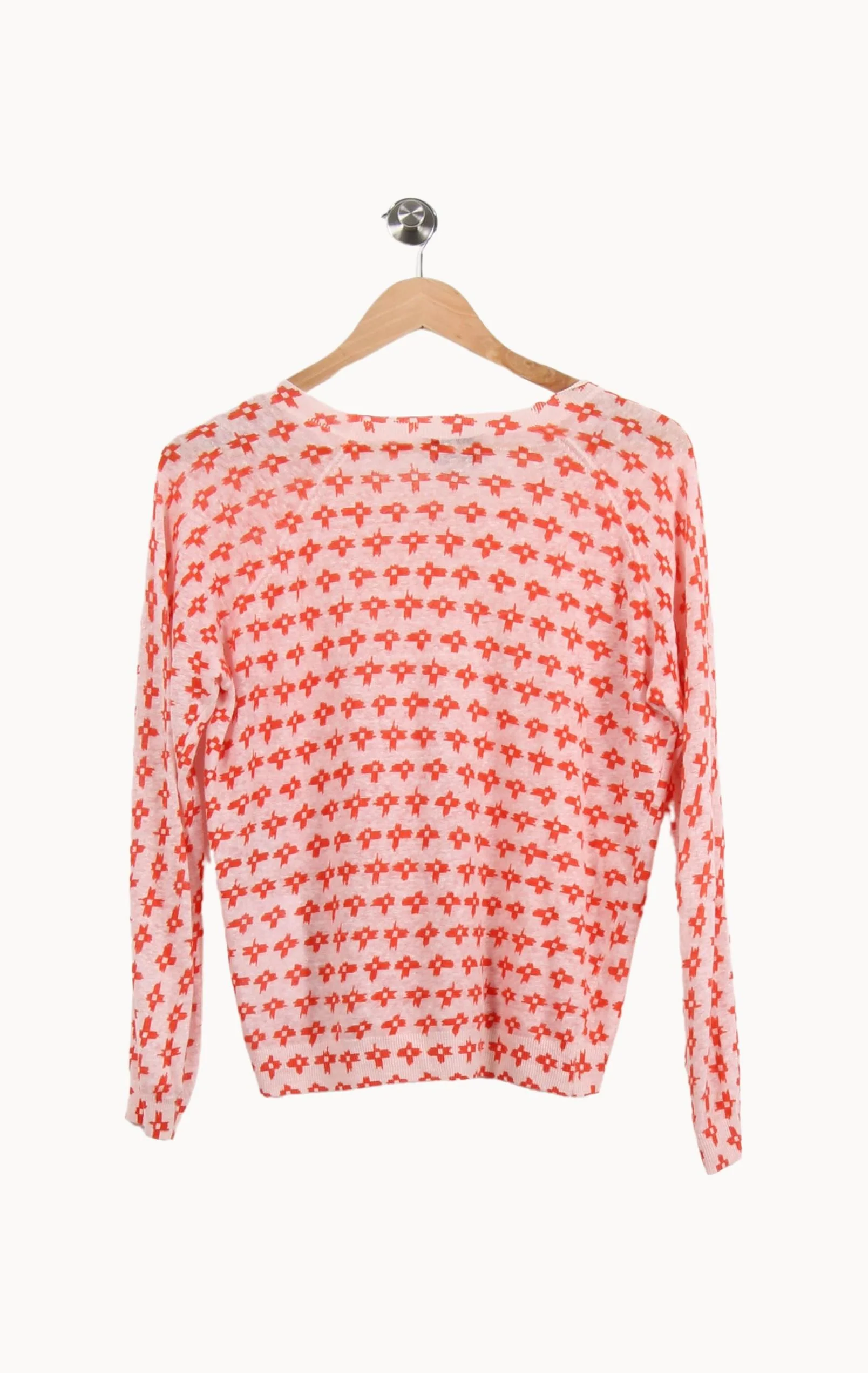 Pull Orange et Blanc - Taille S/36 - Image 4