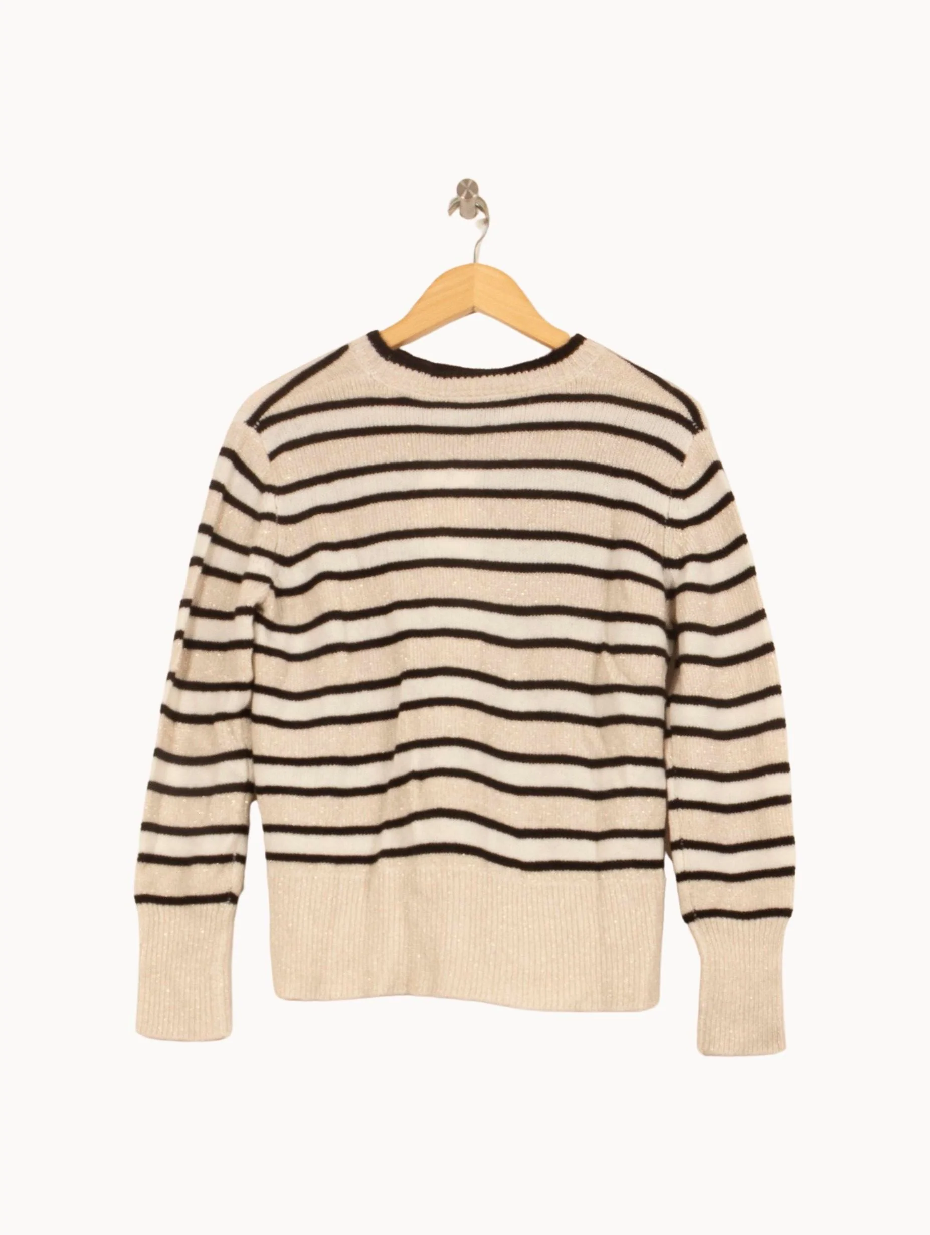 Pull Rayé Blanc et Noir - Taille S/36 - Image 4