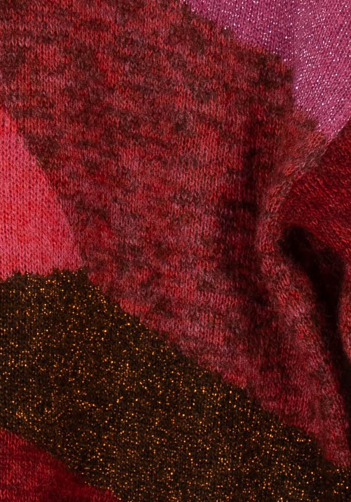 Pull Rose et Bordeaux - Taille S/36 - Image 3