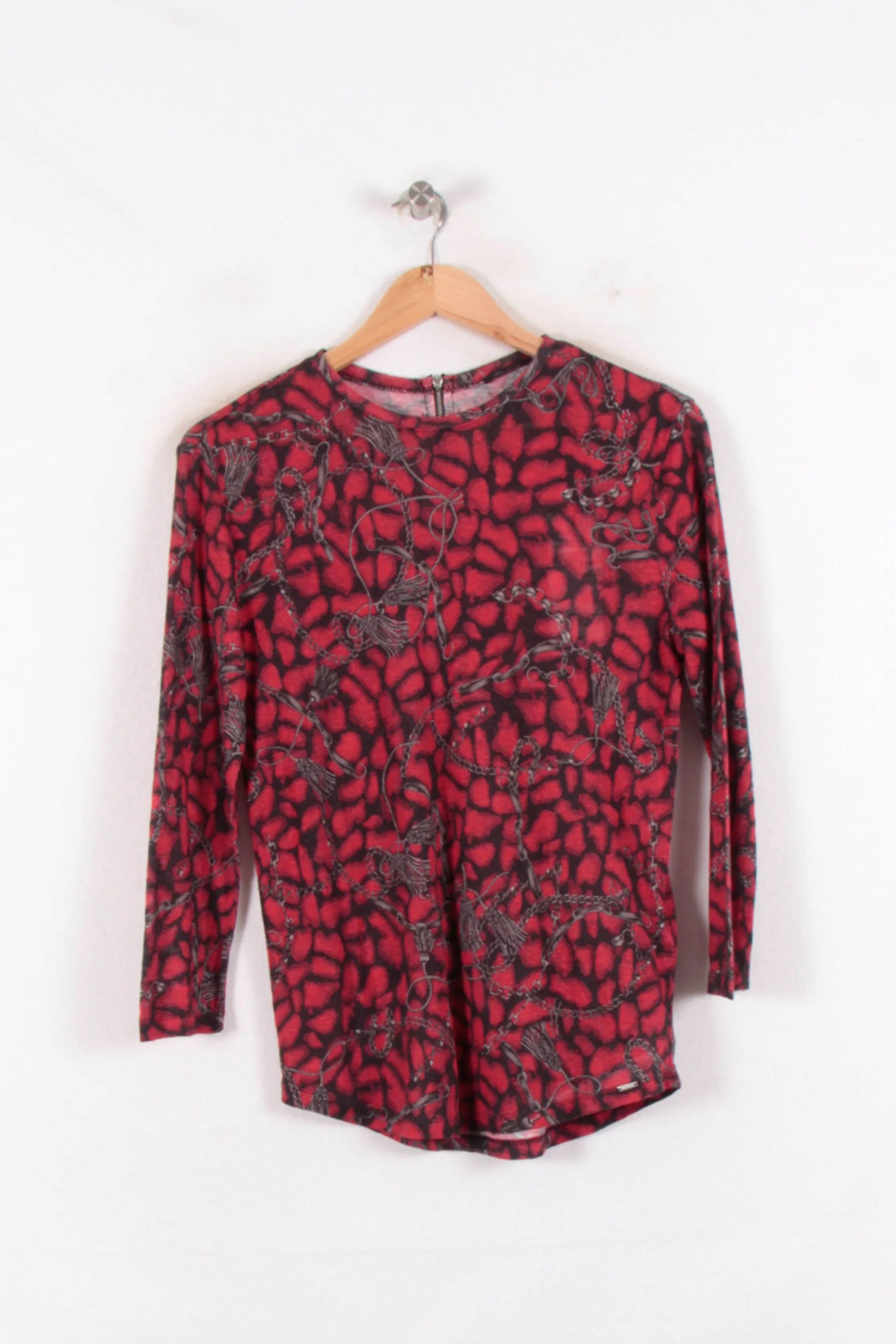 Pull Rouge et Noir - Taille S/36 - Image 2