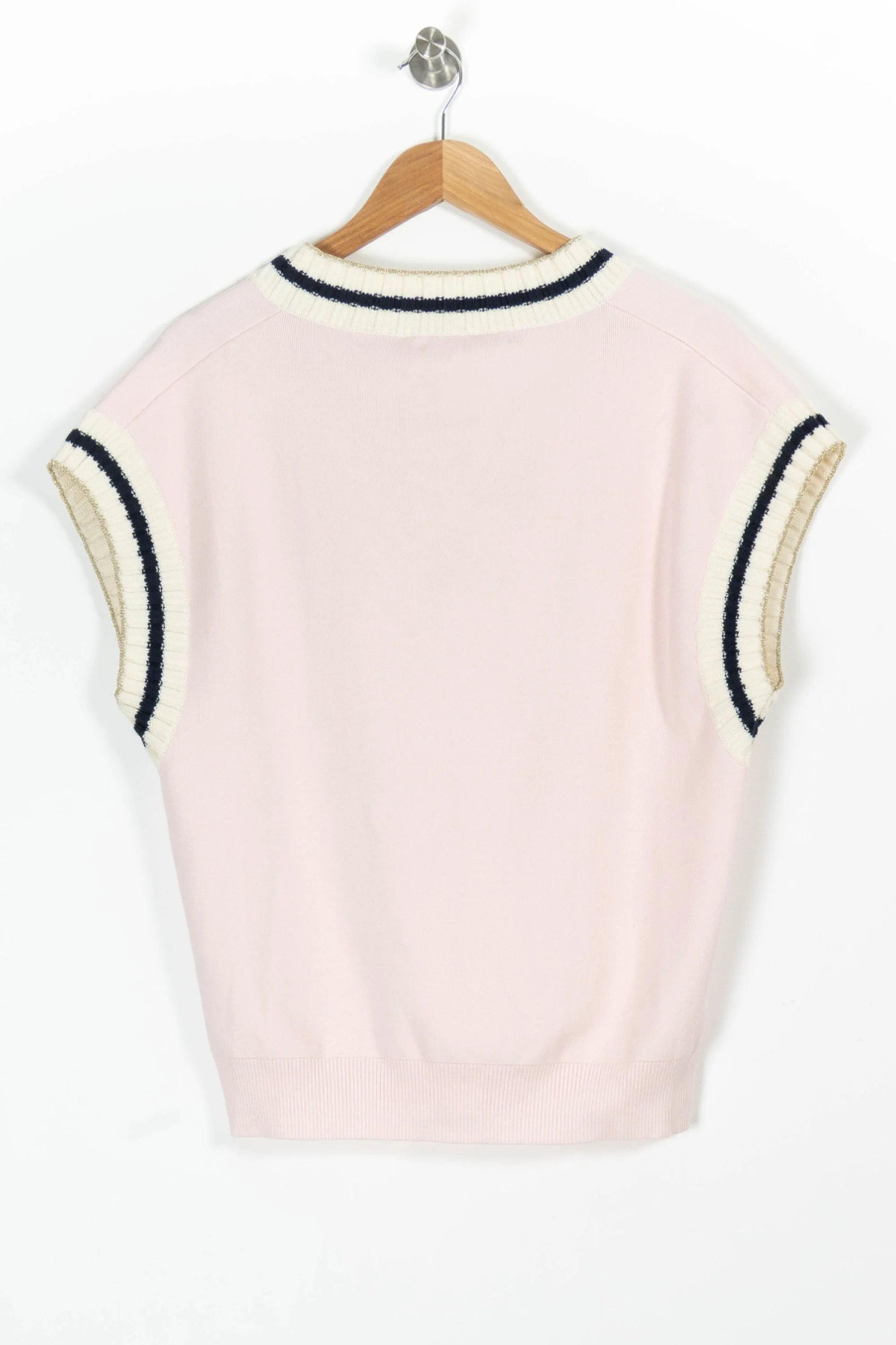 Pull Sans Manches Rose et Blanc - Taille T.U. - Image 4