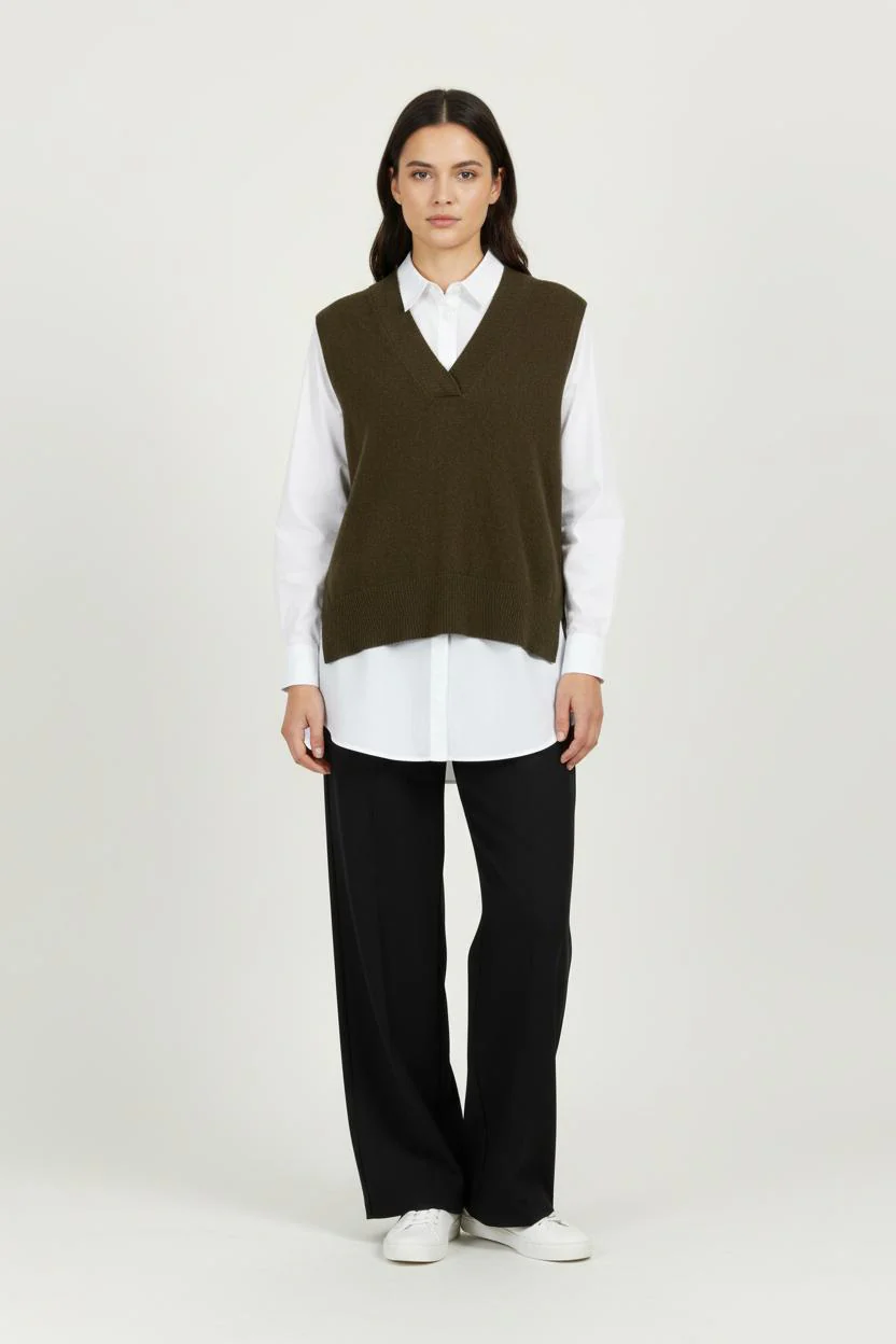 Pull Sans Manches Vert - Taille L/40
