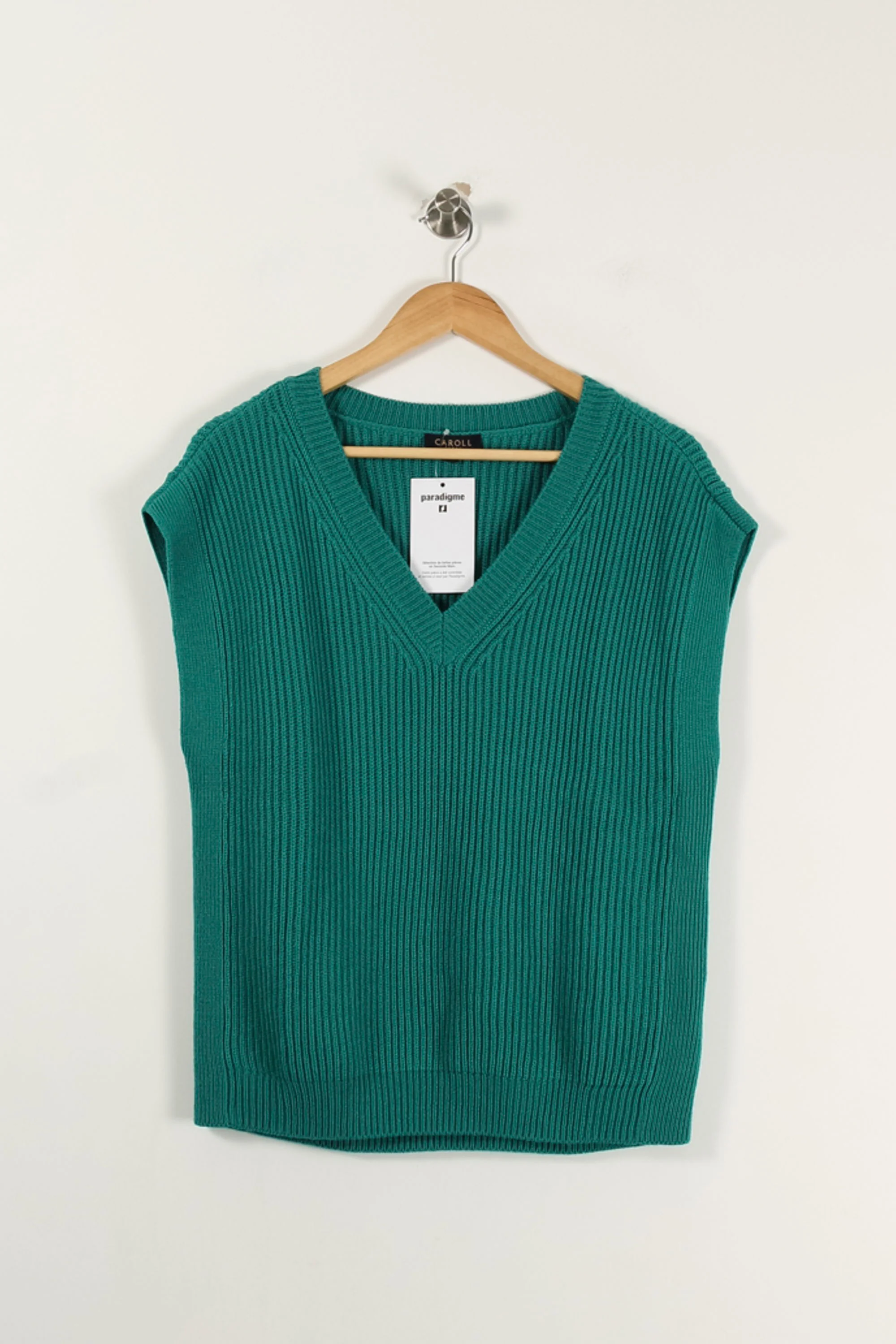 Pull Sans Manches Vert - Taille S/36 - Image 2