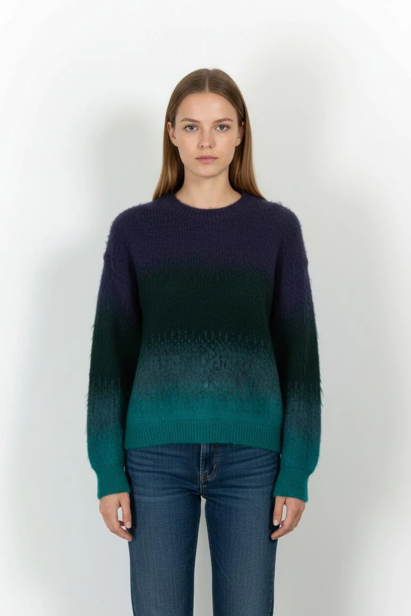 Pull Vert et Bleu - Taille S/36