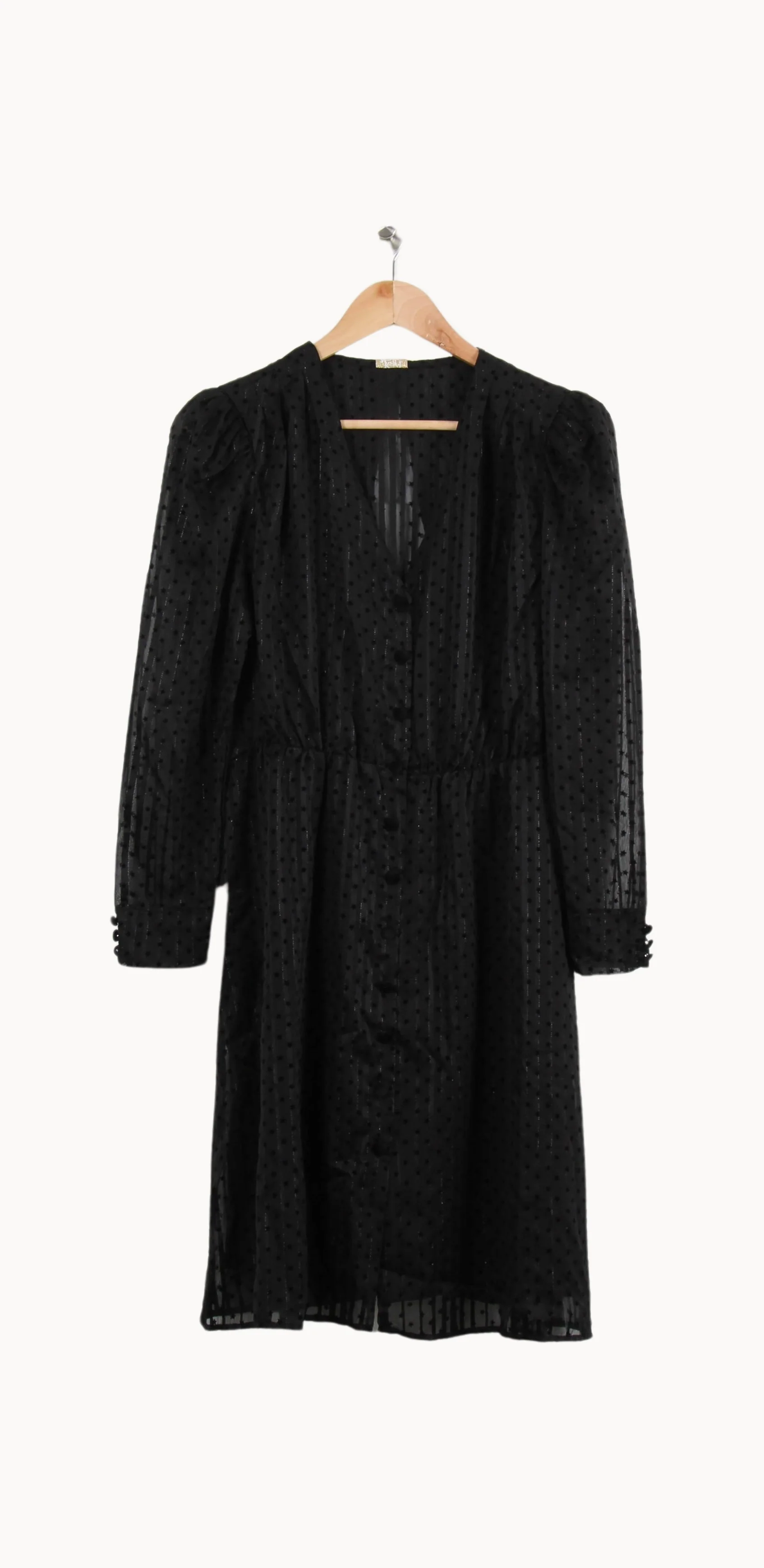 Robe à Pois Noire - Taille M/38 - Image 2