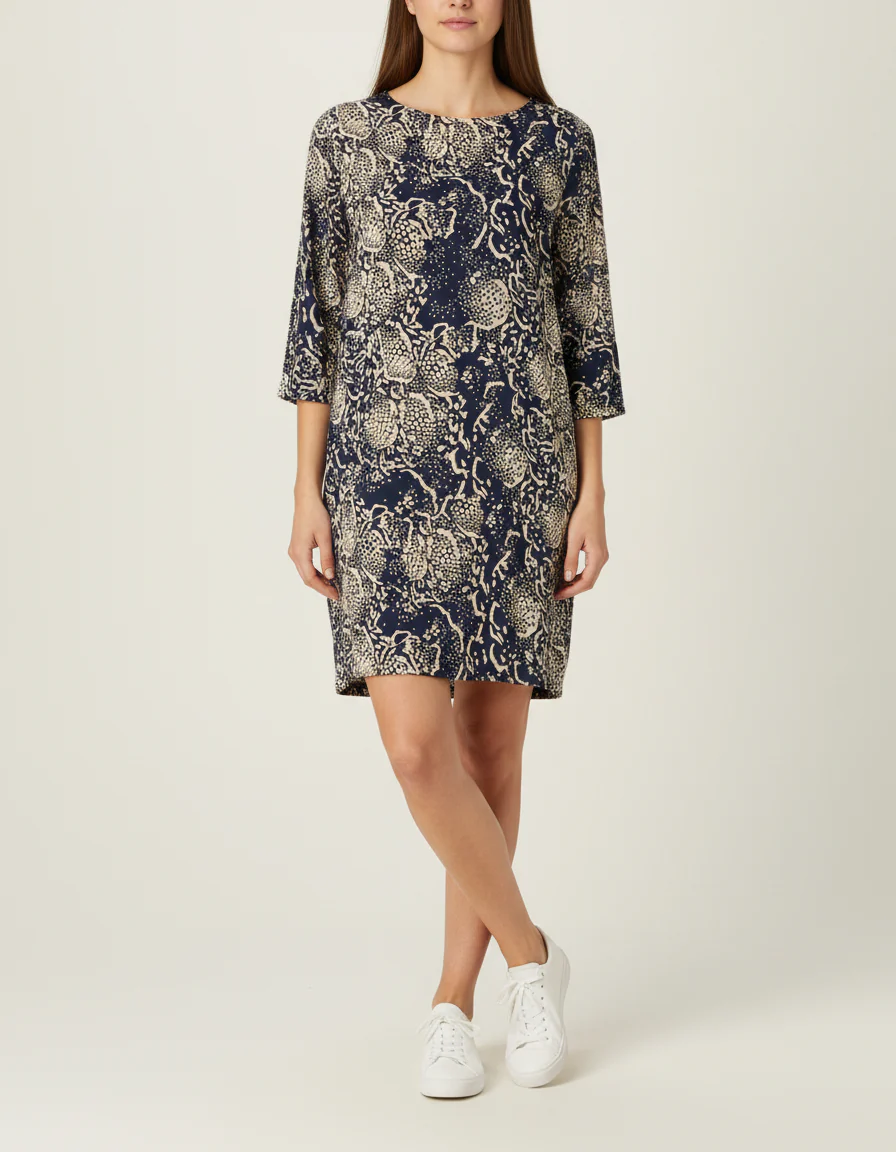 Robe bleue à motifs - Taille M/38