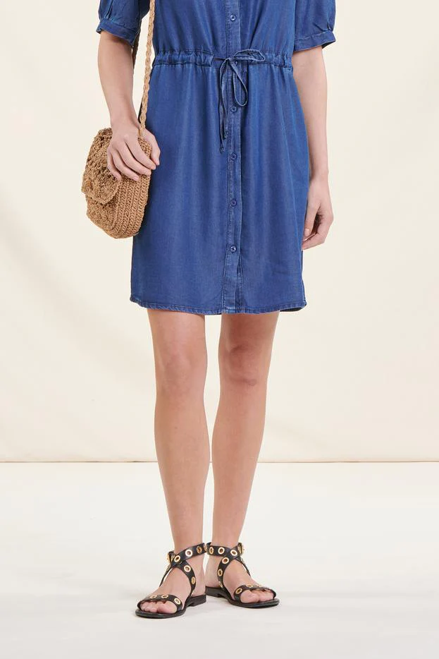 Robe courte fluide bleu denim - XL/42 - Image 5