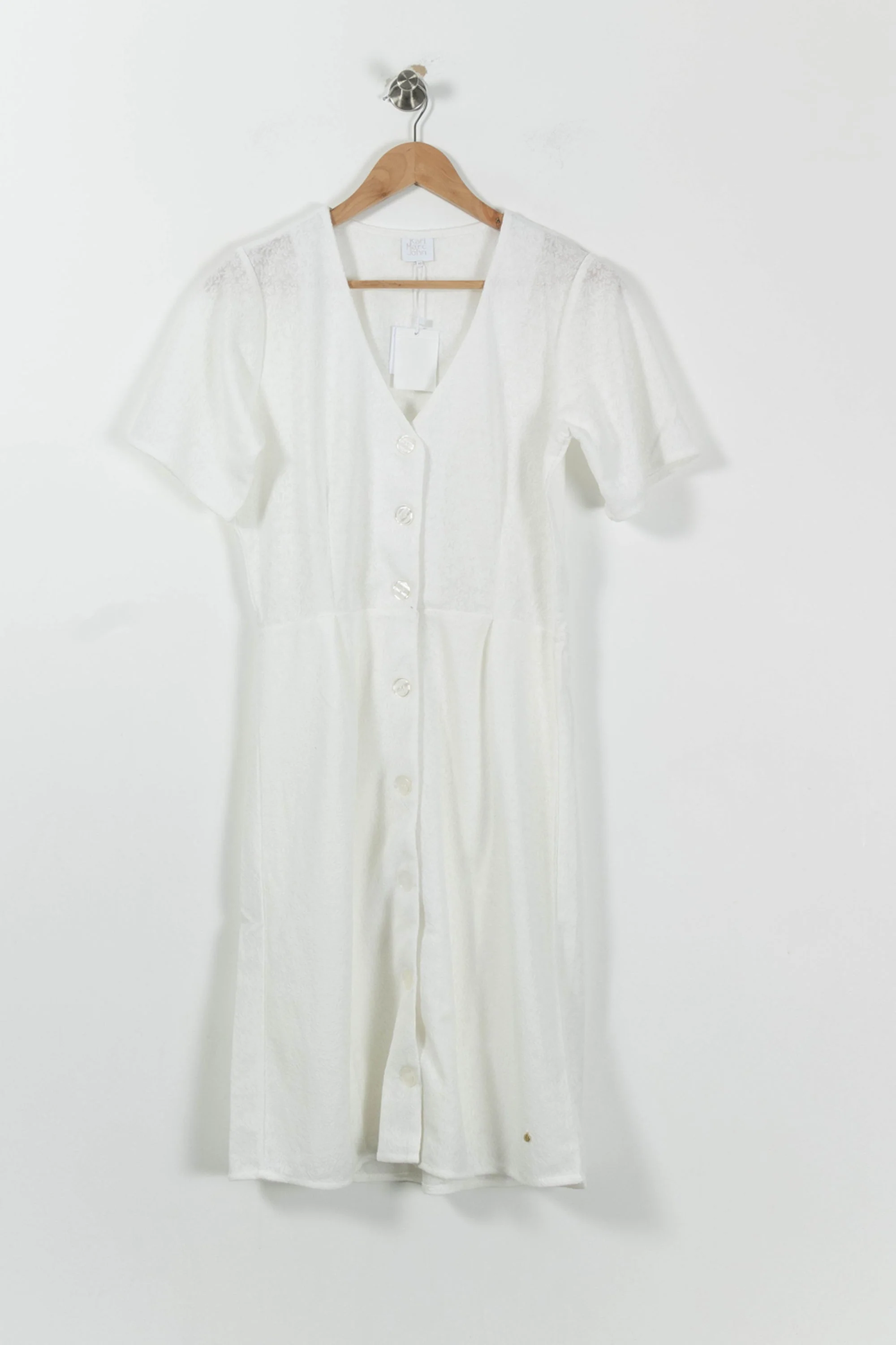Robe Boutonnée Blanche - Taille L/40 - Image 2