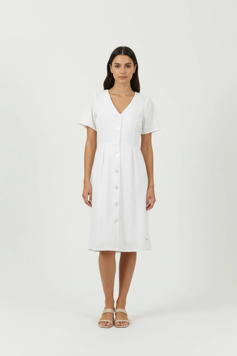 Robe Boutonnée Blanche - Taille S/36