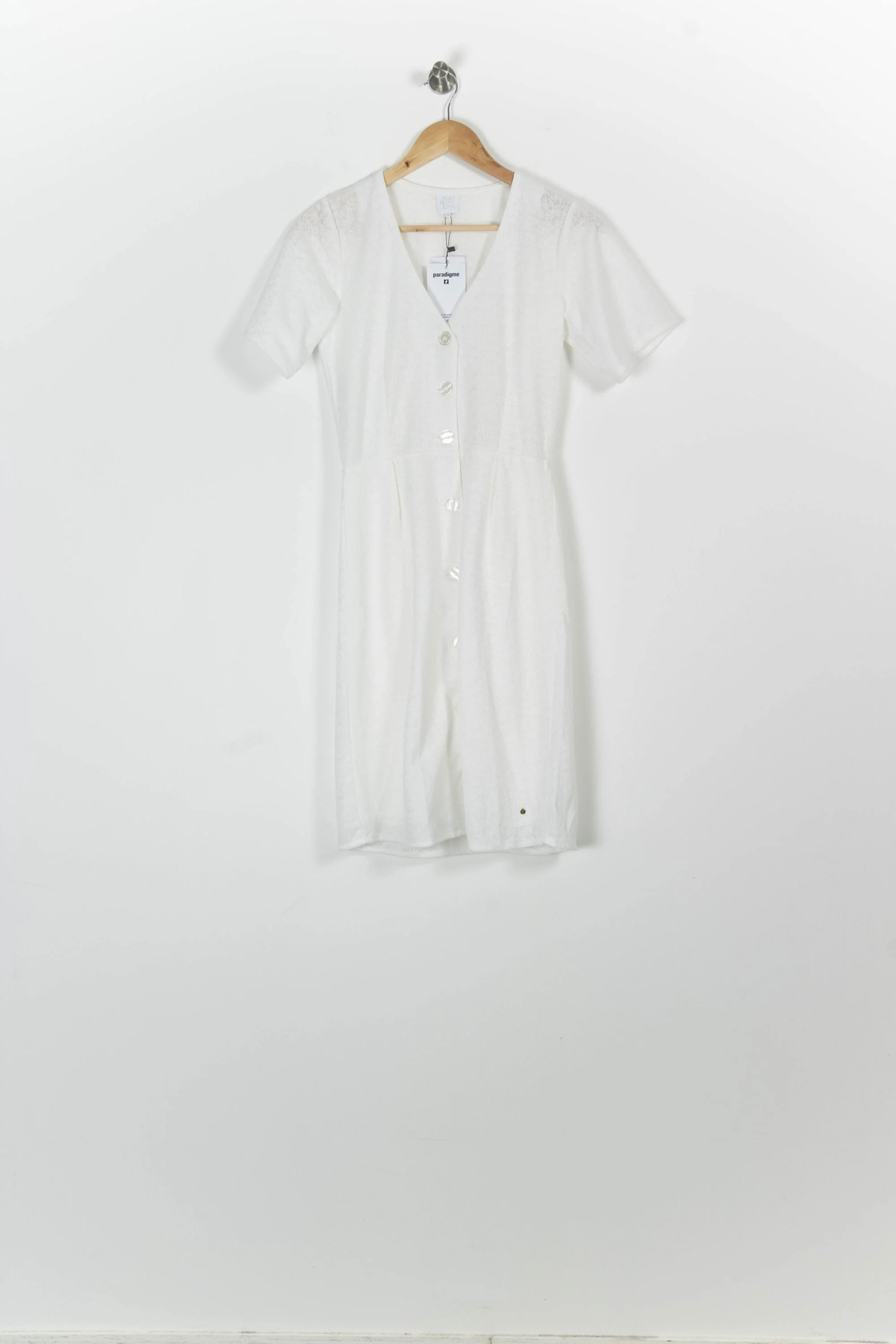 Robe Boutonnée Blanche - Taille S/36 - Image 2